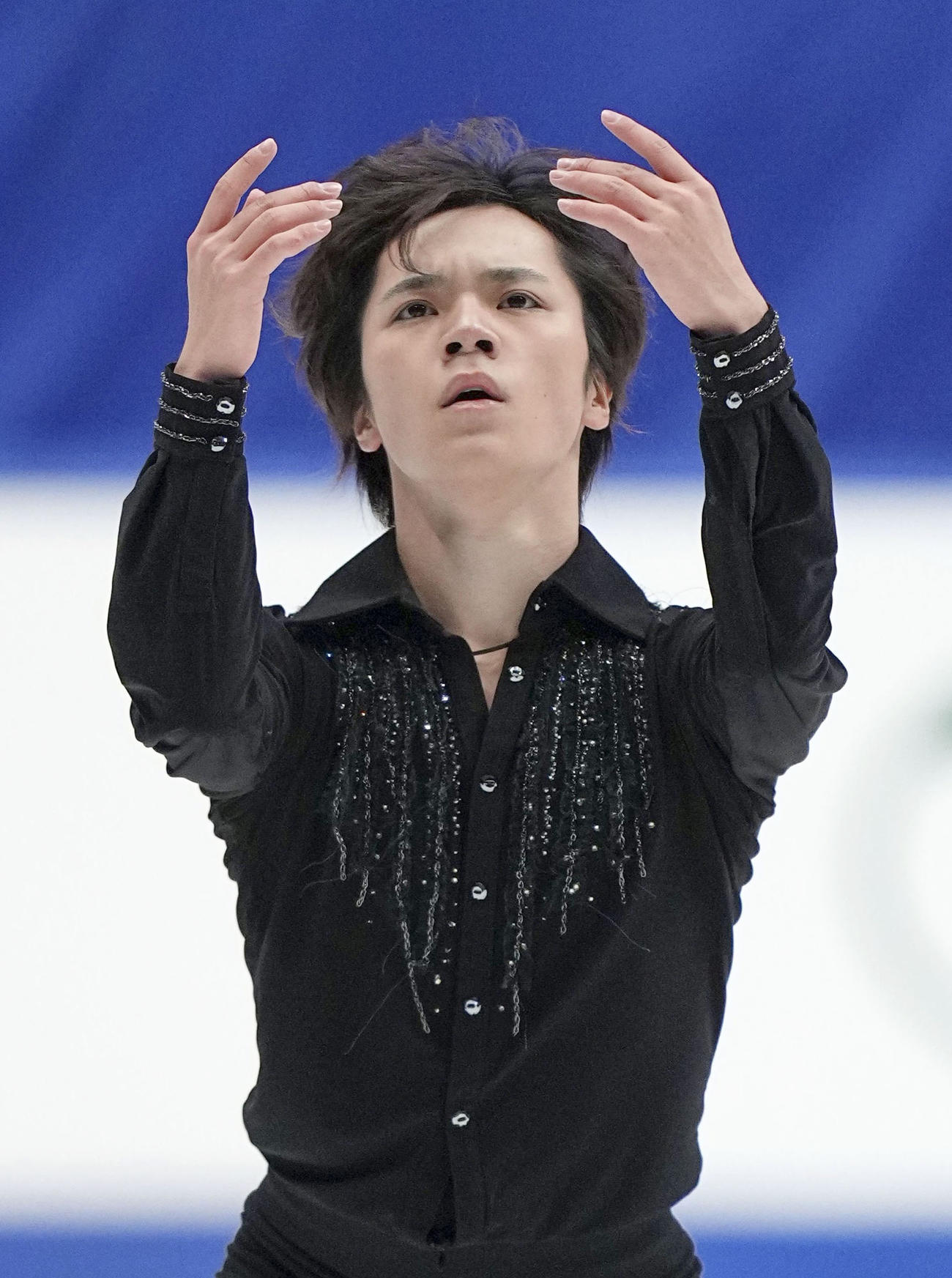 男子SP　演技する宇野昌磨(共同)