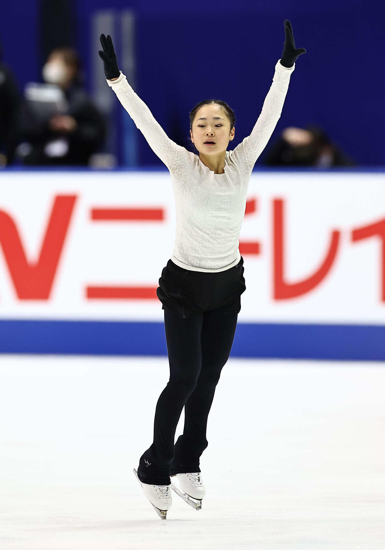 女子フリーの調整をする島田（撮影・上田博志）