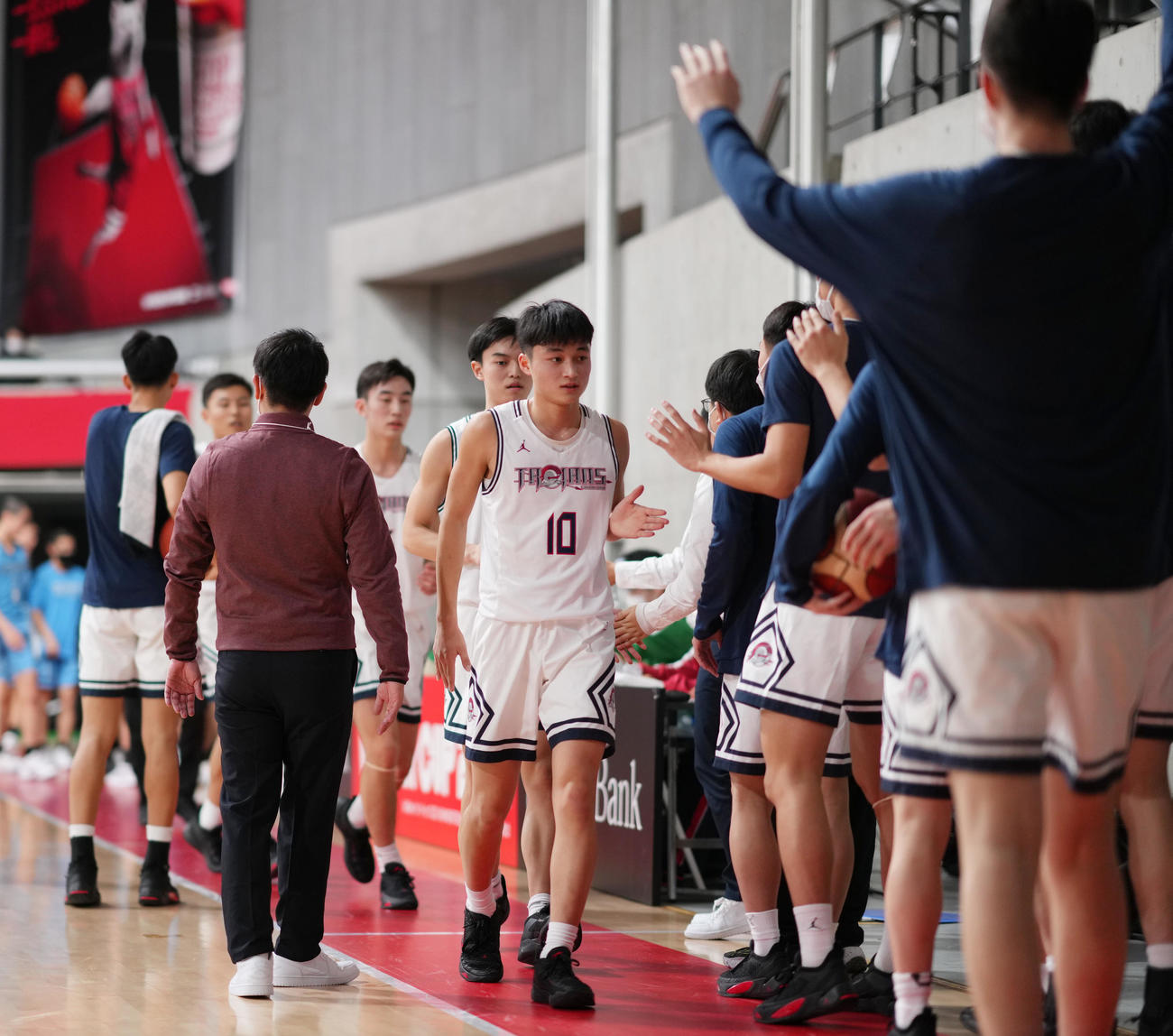 福岡大大濠の選手たち（2022年12月24日撮影）