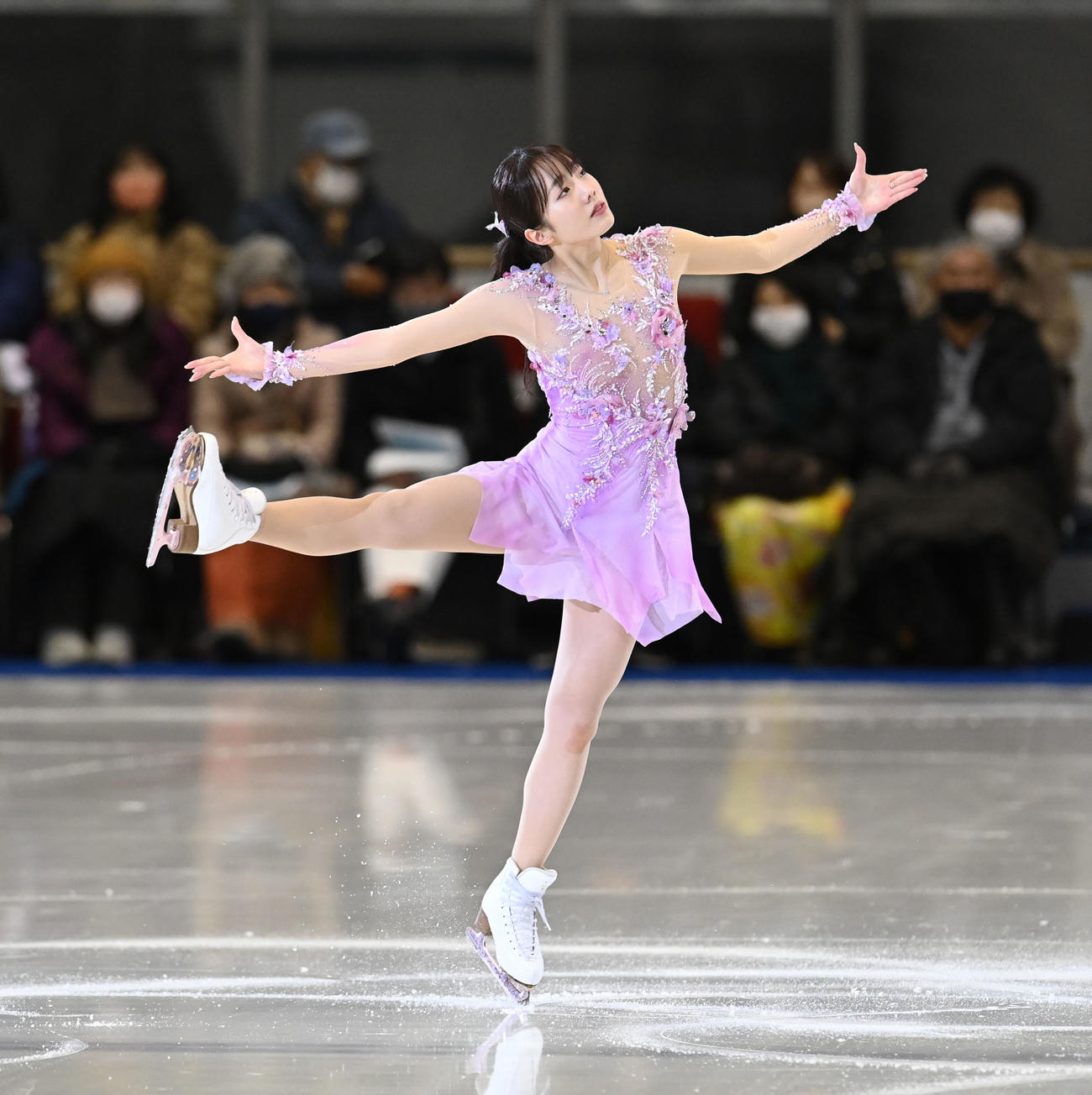 華麗な演技を披露する本田真凜（撮影・森本幸一）