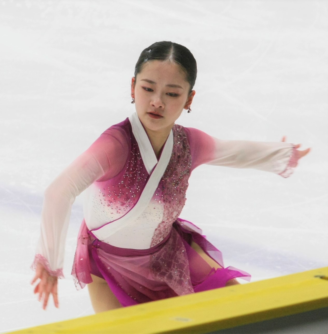 フリーで演技を披露する渡辺（撮影・藤塚大輔）