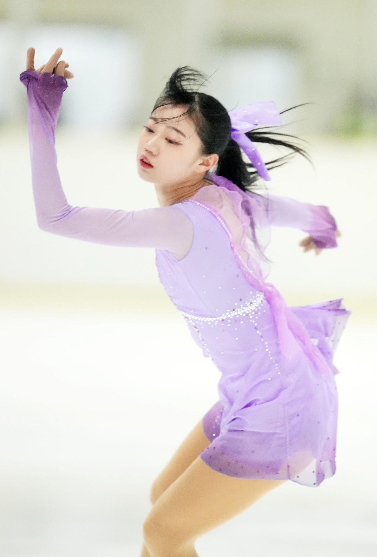 女子SPで演技する重田（撮影・横山健太）