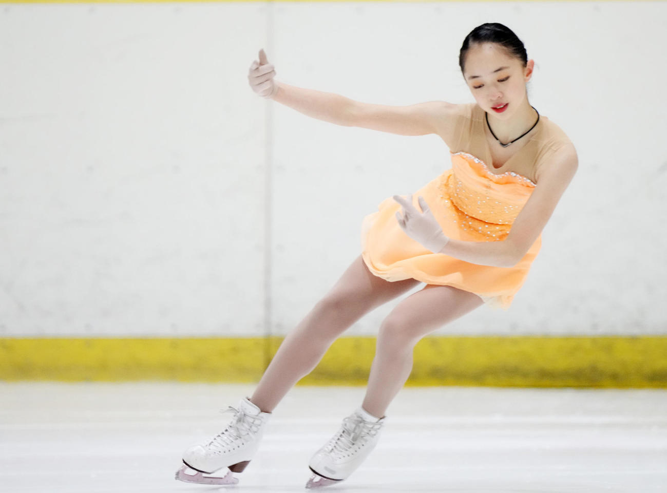 女子フリーで演技する清水（撮影・横山健太）