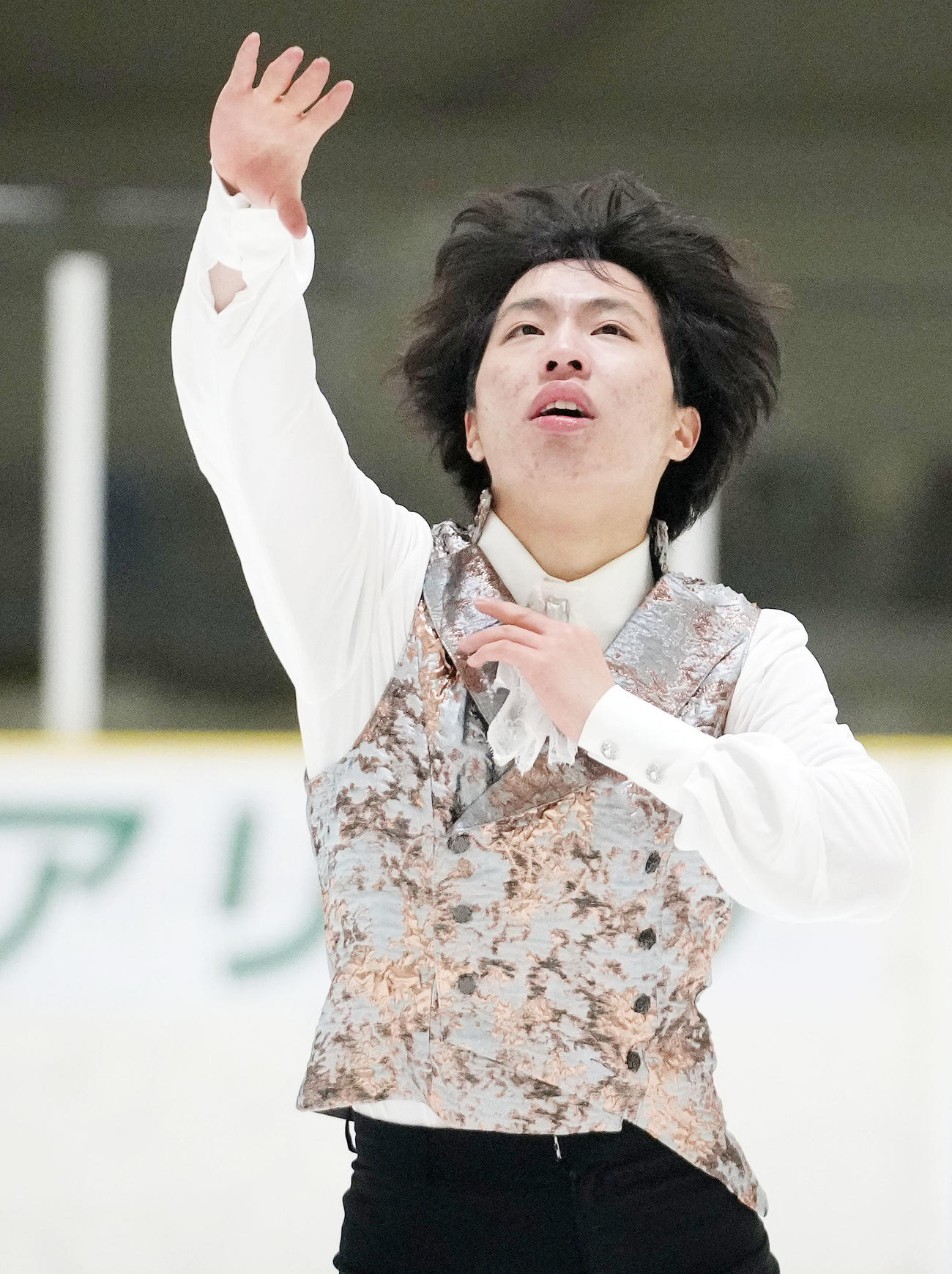 男子フリーで演技する三浦（撮影・横山健太）