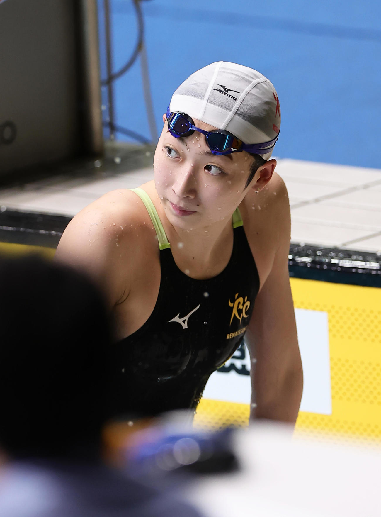女子200メートル自由形で4位の池江（撮影・足立雅史）
