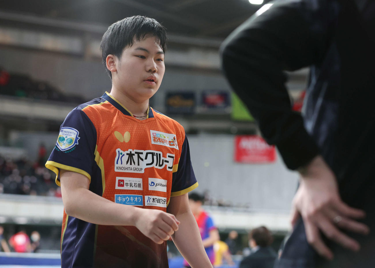 ジュニア男子4回戦勝利した松島（撮影・宮地輝）