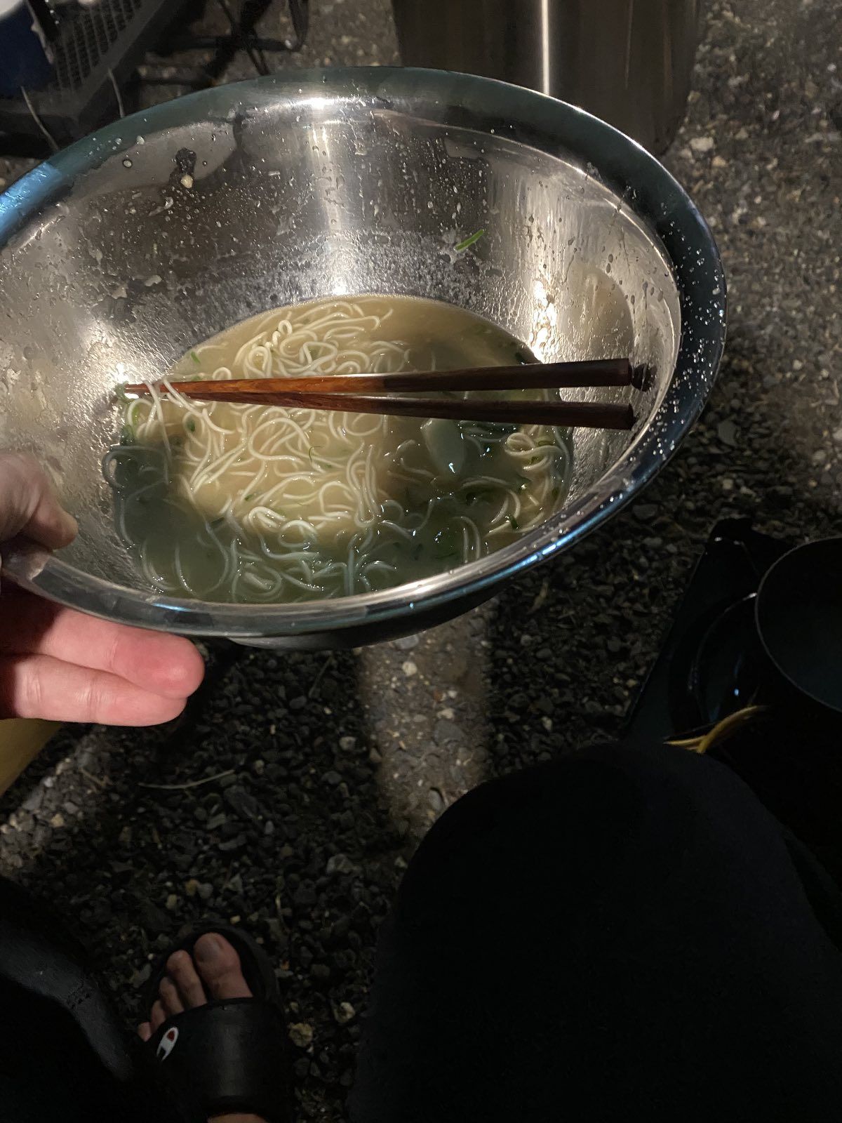 小林お手製の豚骨ラーメン（仙台89ERS提供）