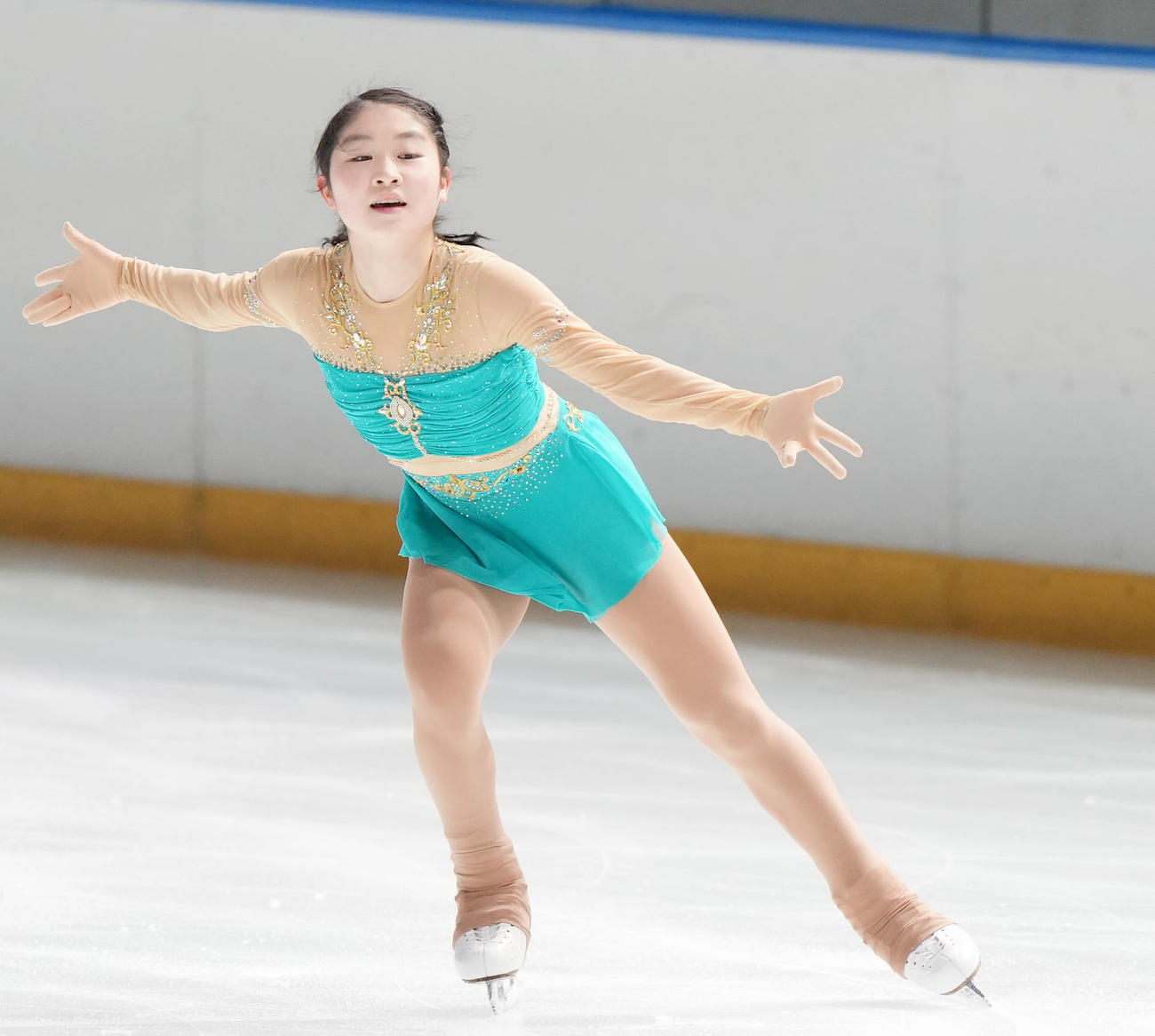 少年女子フリーで演技を見せる瀬川（宮城）（撮影・狩俣裕三）