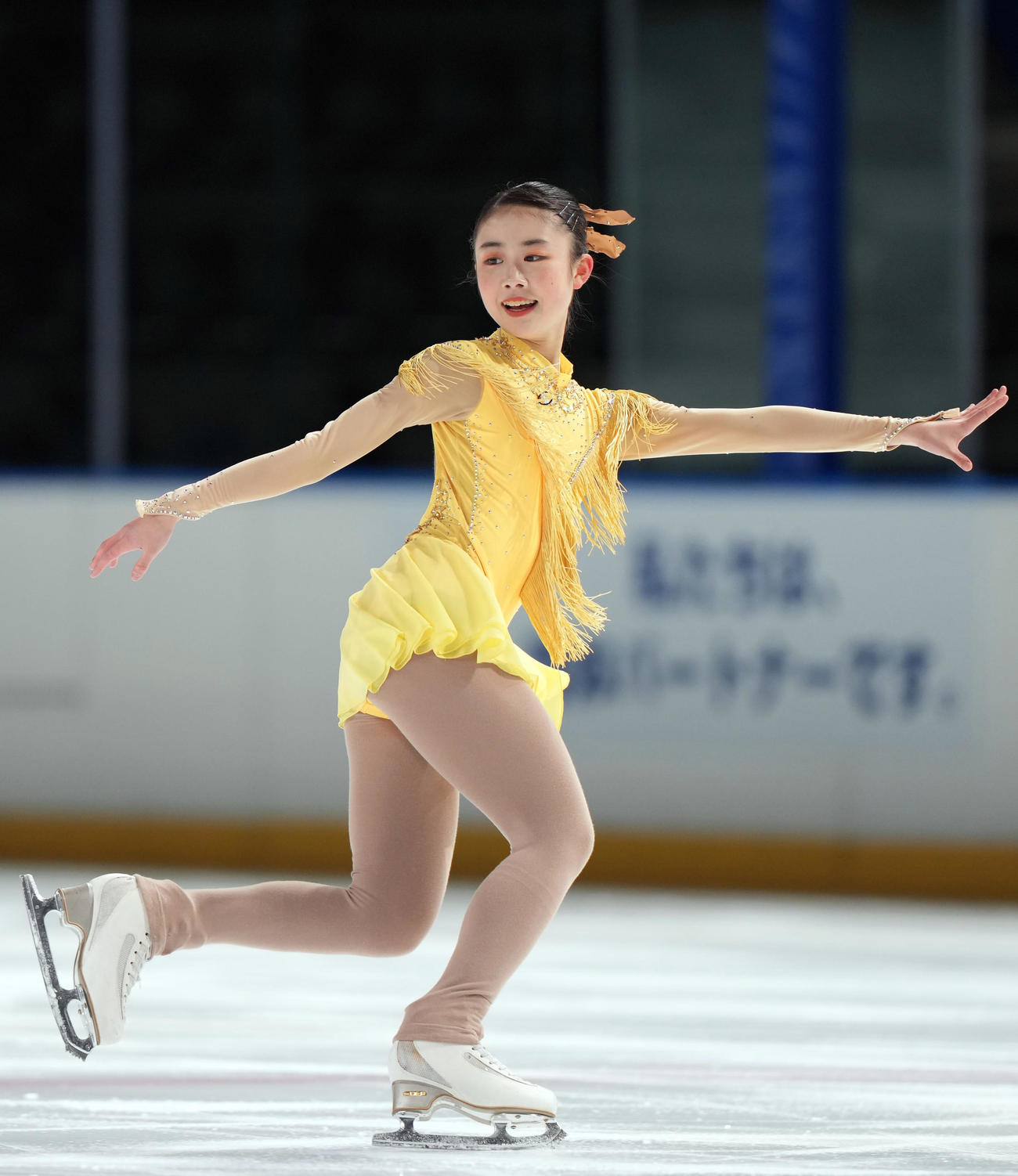 少年女子SPで演技する花田（茨城）（撮影・狩俣裕三）