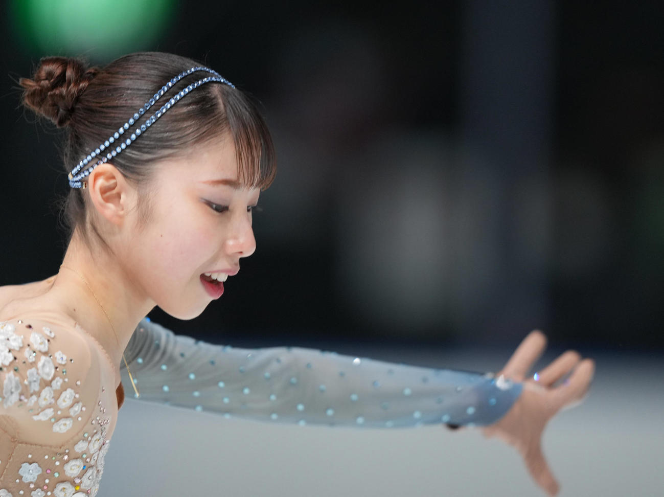 成年女子SPで演技を見せる住吉（東京）（撮影・狩俣裕三）