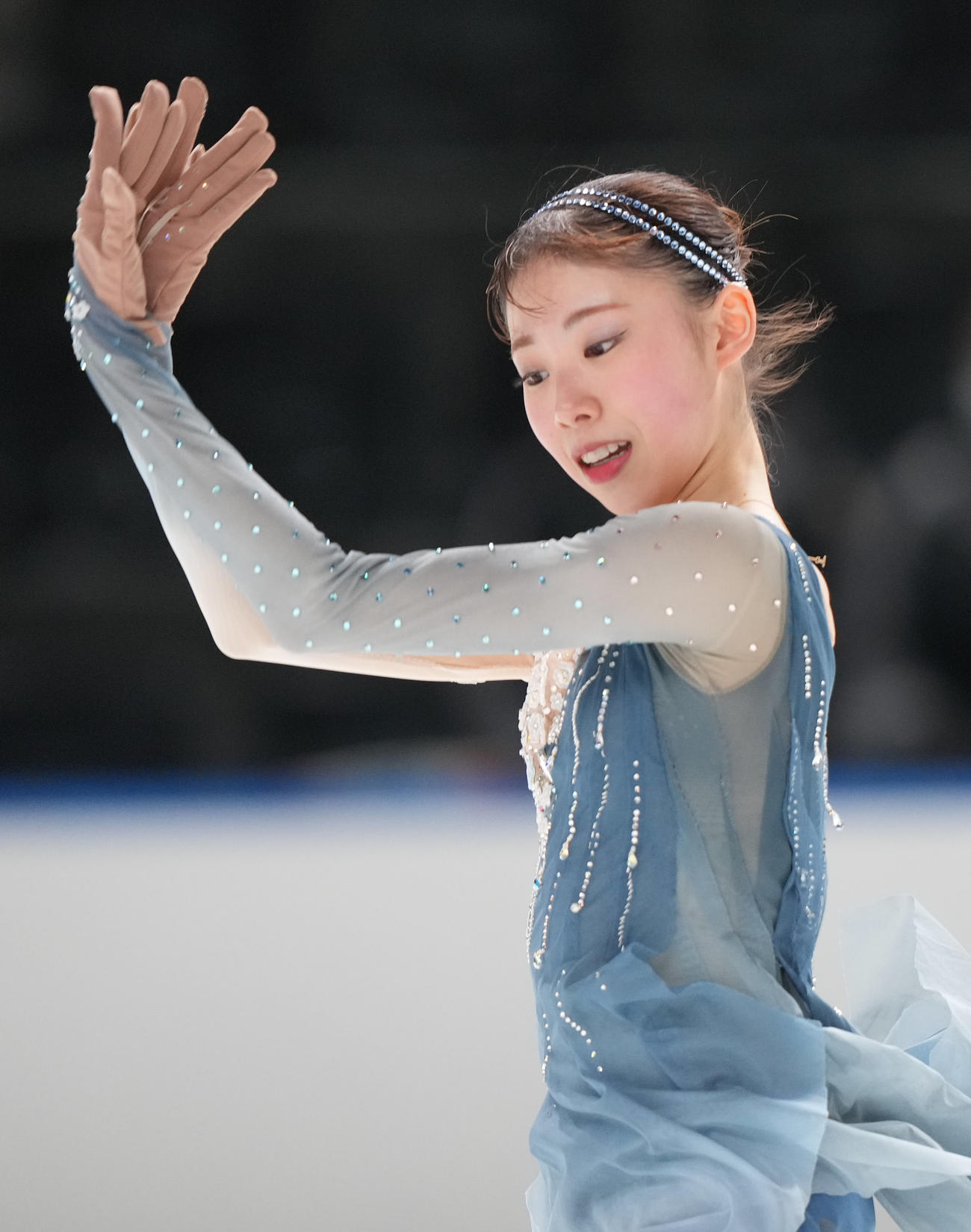 成年女子SPで演技を見せる住吉（東京）（撮影・狩俣裕三）