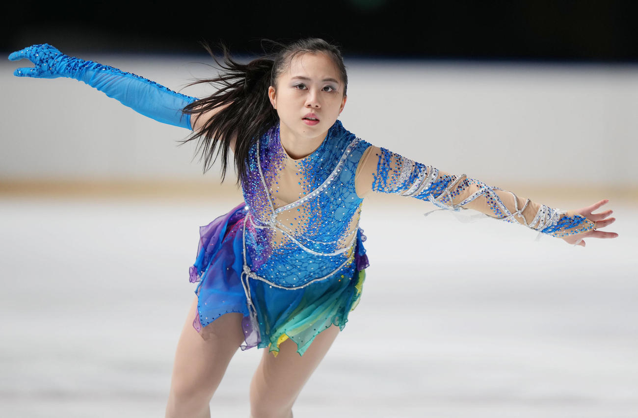 成年女子SPで迫力ある演技を見せる永見（鳥取）（撮影・狩俣裕三）