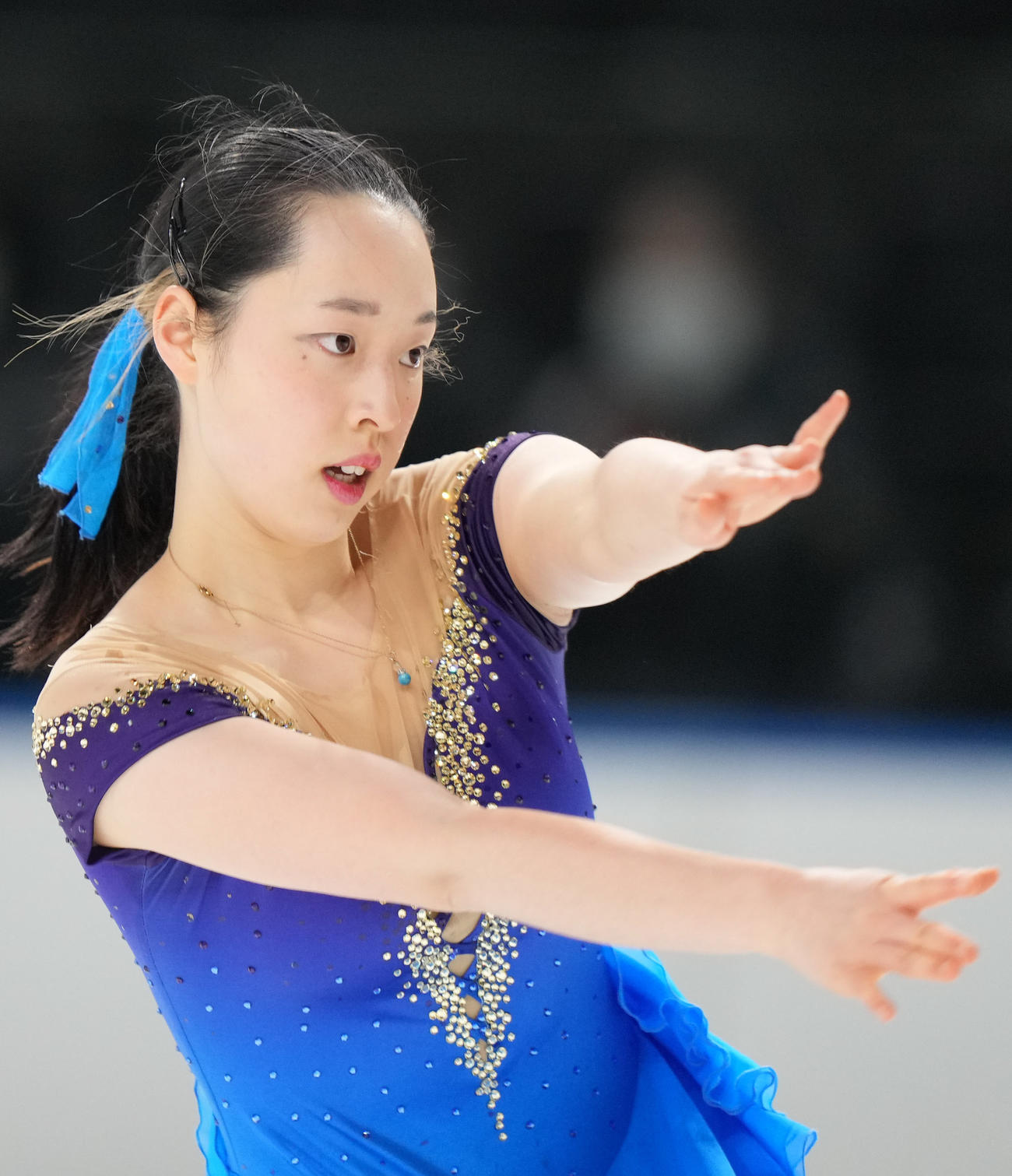 成年女子SPで迫力ある演技を見せる広谷（青森）（撮影・狩俣裕三）