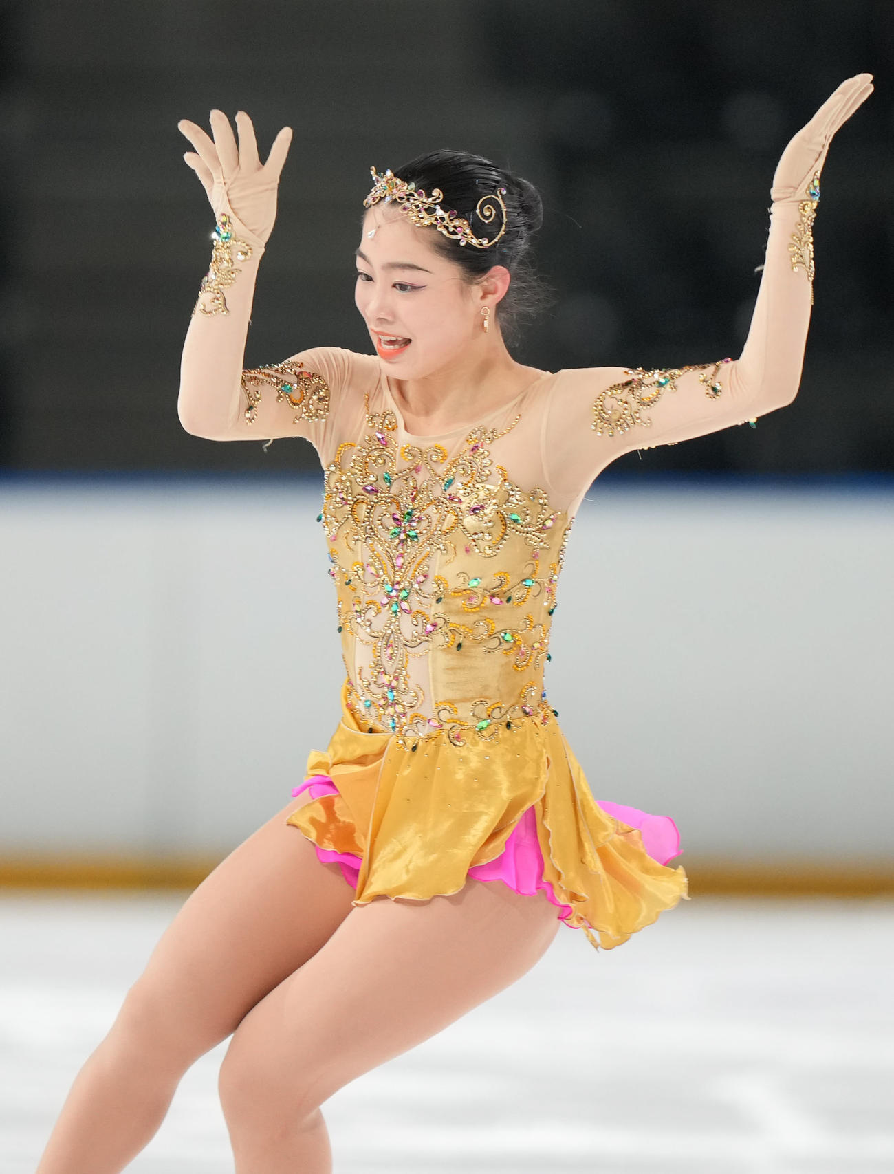 成年女子SPで演技を見せる横井（愛知）（撮影・狩俣裕三）