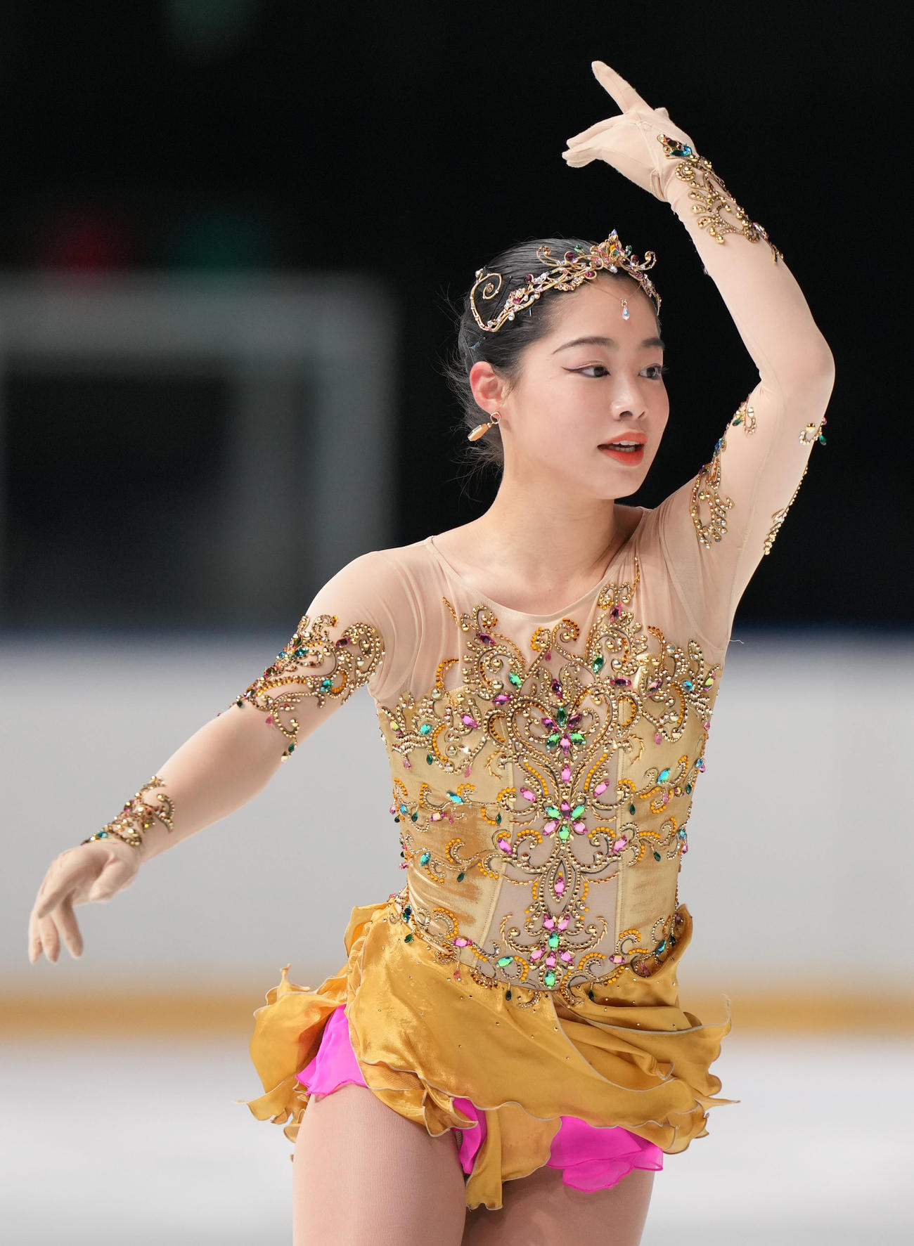 成年女子SPで演技を見せる横井（愛知）（撮影・狩俣裕三）