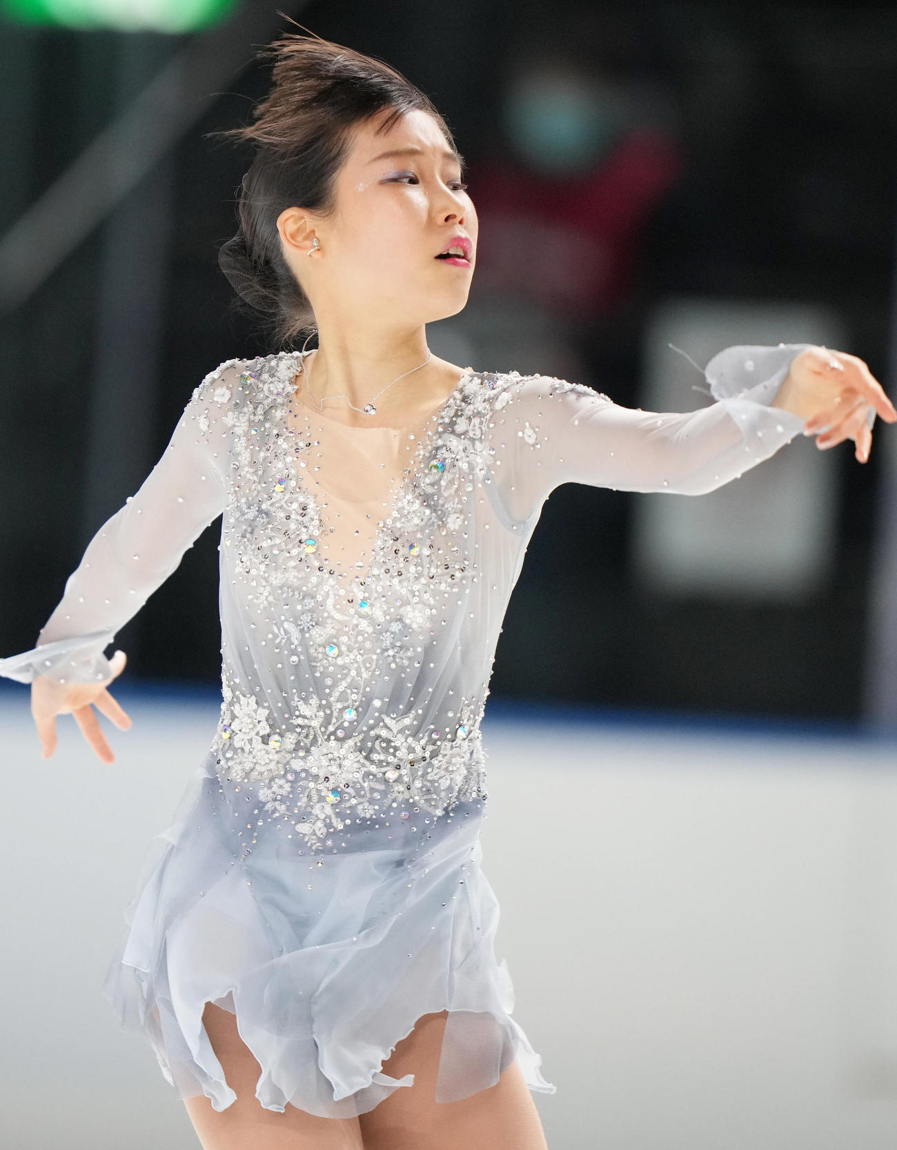 成年女子SPで迫力ある演技を見せる三原（兵庫）（撮影・狩俣裕三）