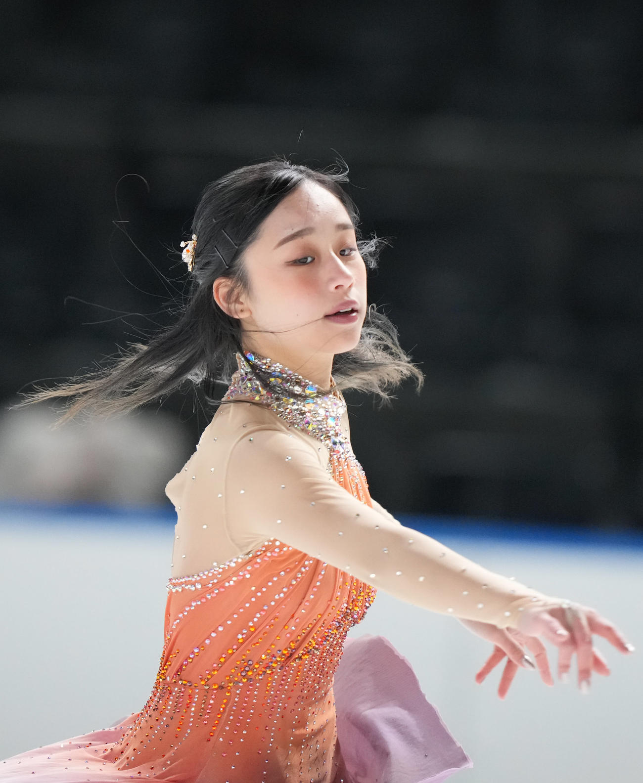 成年女子SPで迫力ある演技を見せる山下（愛知）（撮影・狩俣裕三）