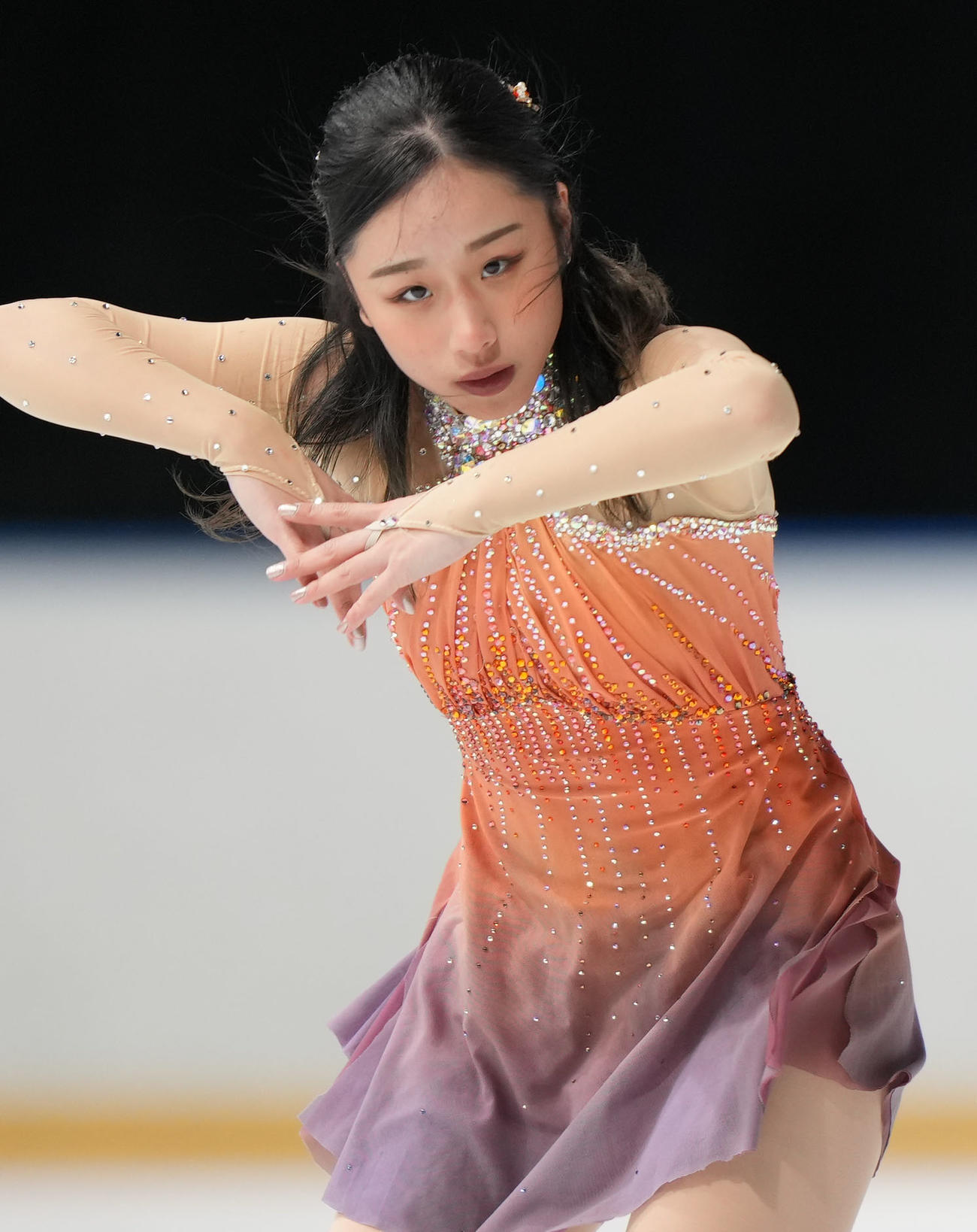 成年女子SPで迫力ある演技を見せる山下（愛知）（撮影・狩俣裕三）