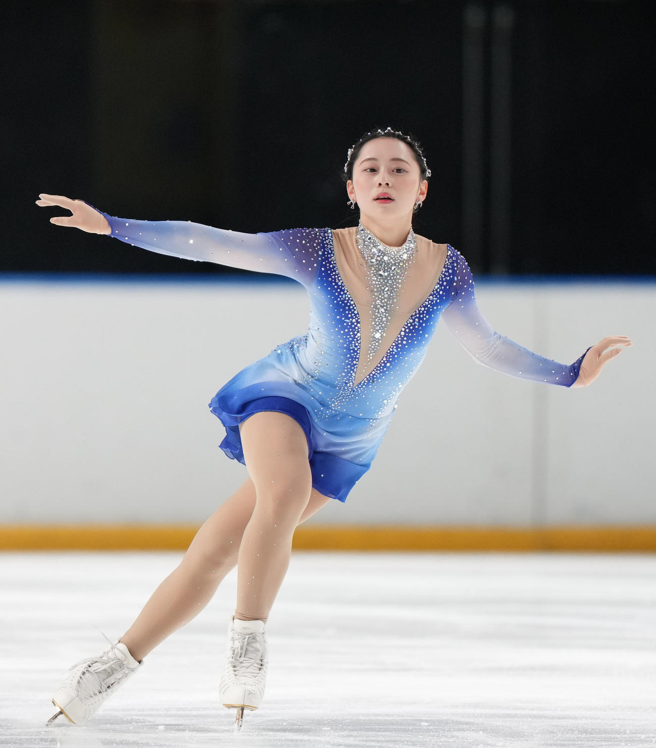 成年女子SPで演技を見せる三宅（岡山）（撮影・狩俣裕三）