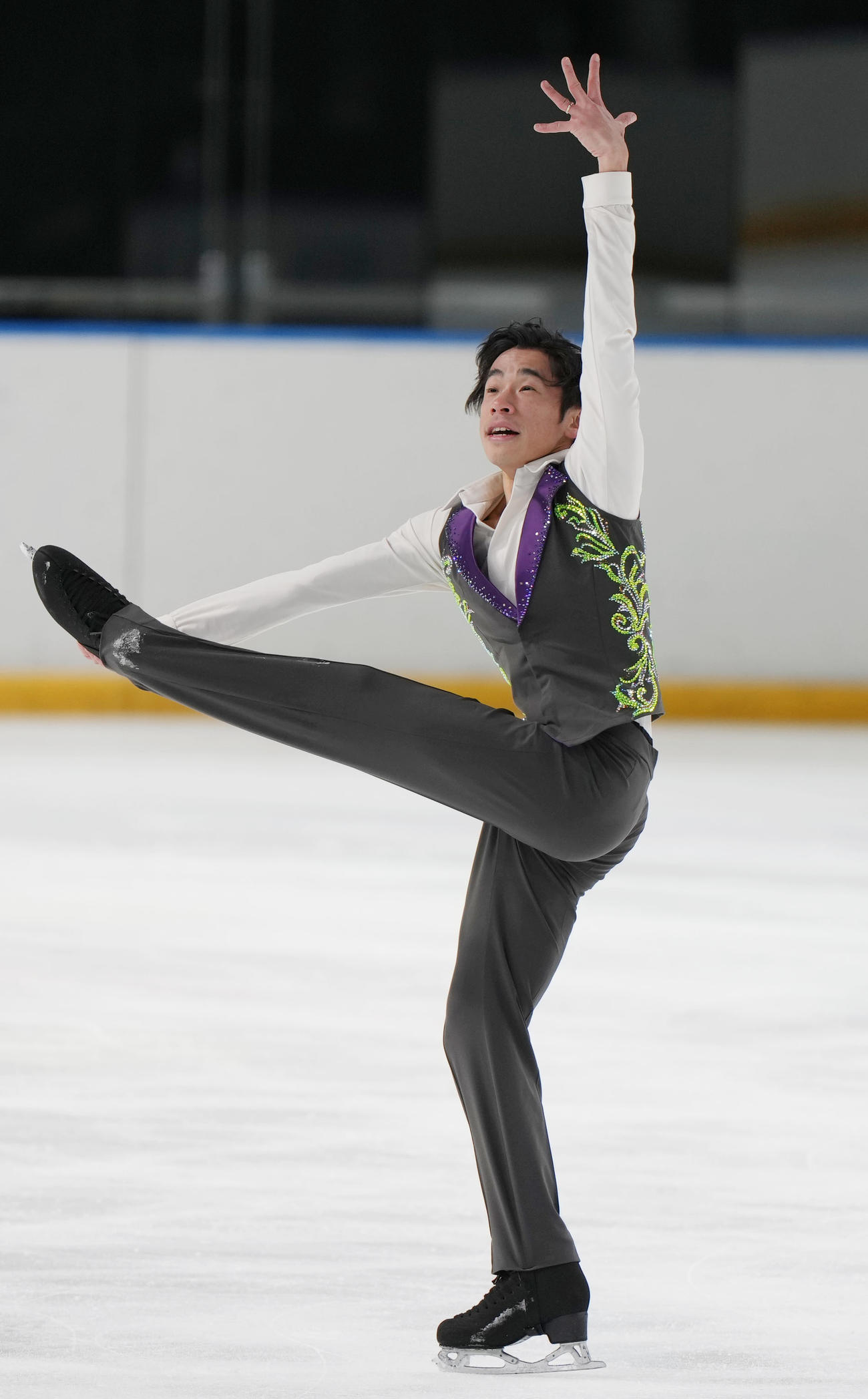 成年男子SPで演技する織田（大阪）（撮影・狩俣裕三）