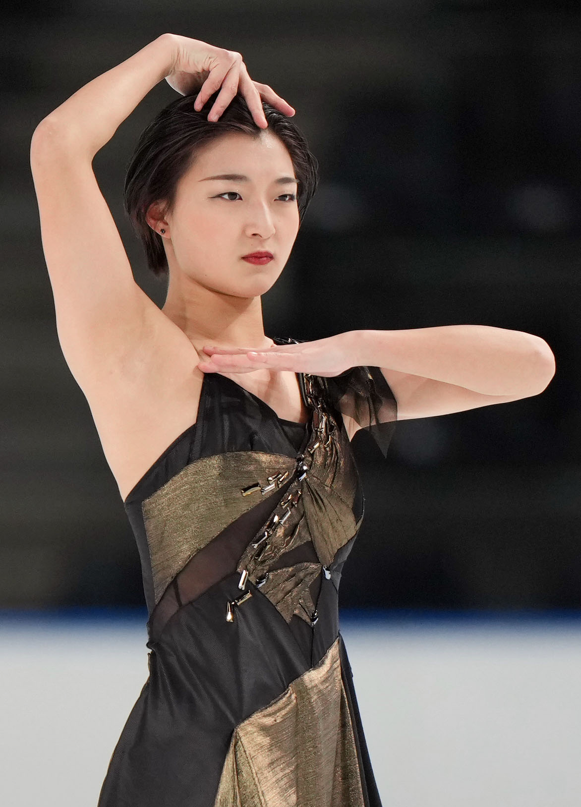 成年女子SPで迫力ある演技を見せる坂本（兵庫）（撮影・狩俣裕三）