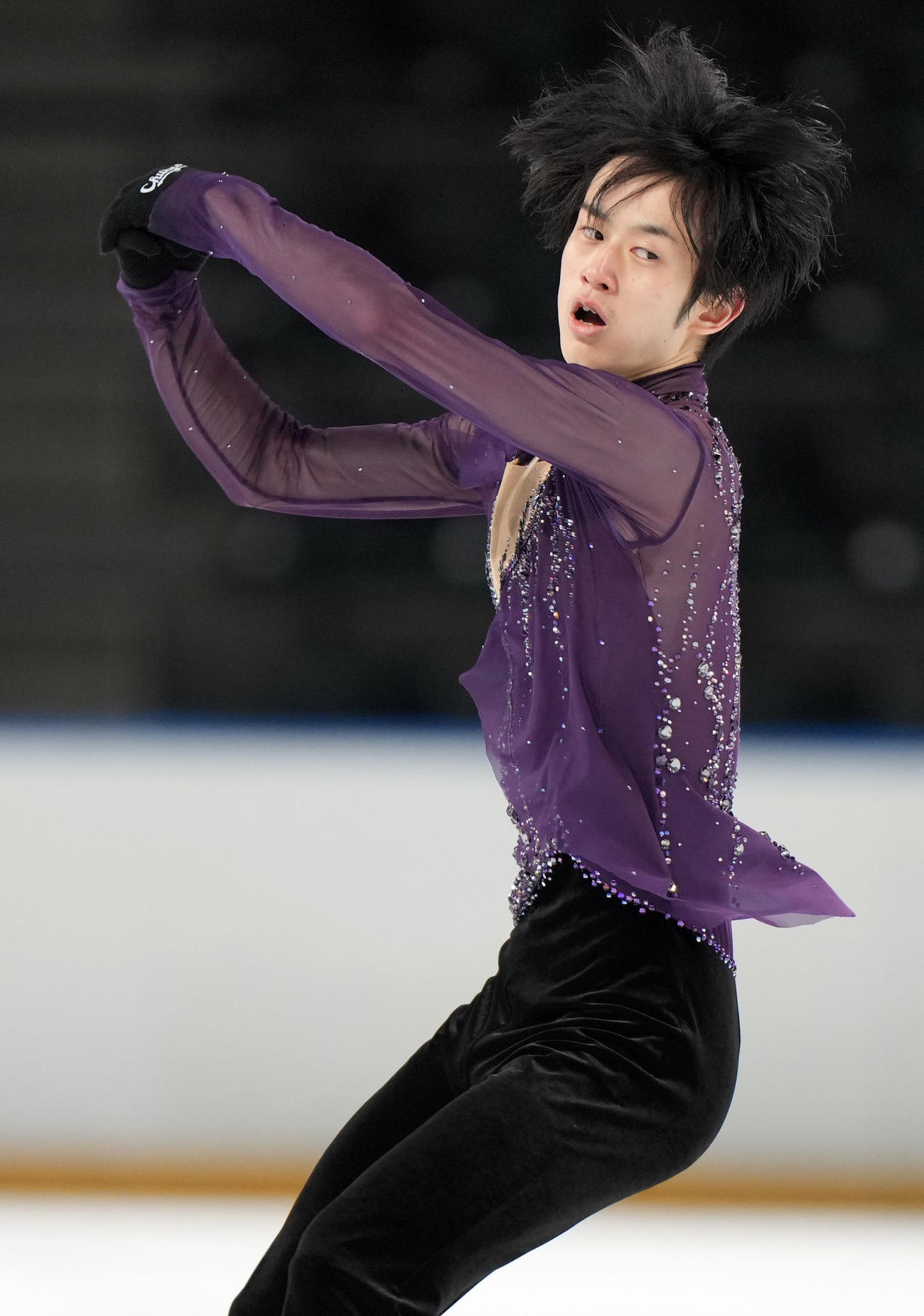 成年男子フリーで演技を見せる山本（愛知）（撮影・狩俣裕三）