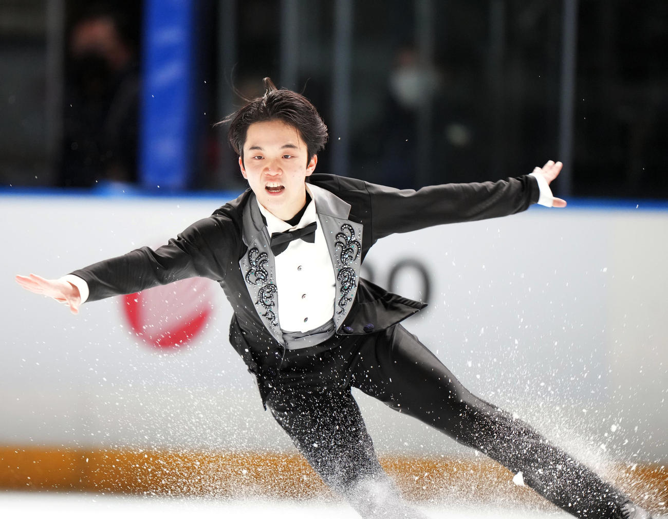 成年男子フリーで演技を見せる友野（大阪）（撮影・狩俣裕三）