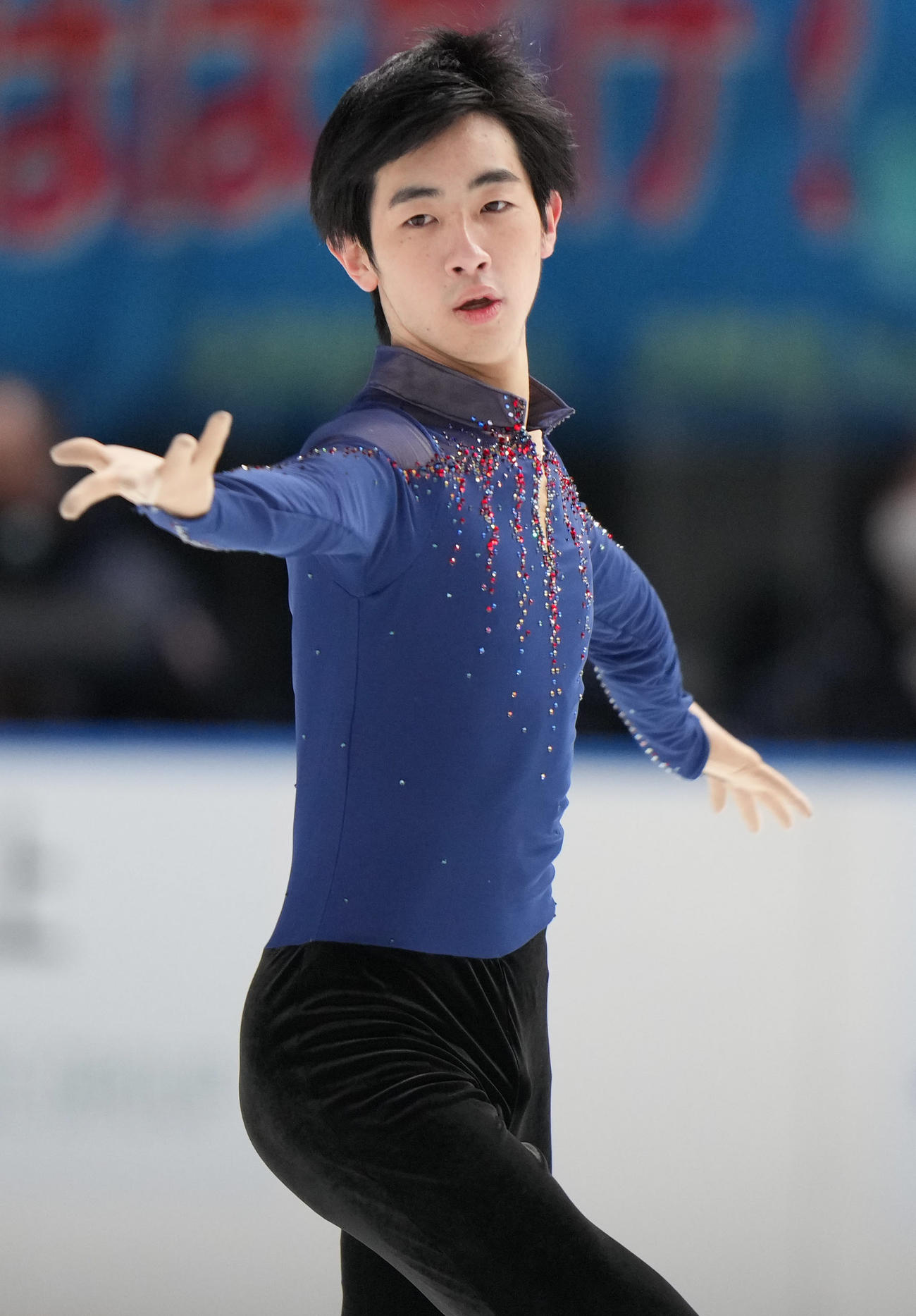 成年男子フリーで演技を見せる壷井（愛知）＝（撮影・狩俣裕三）