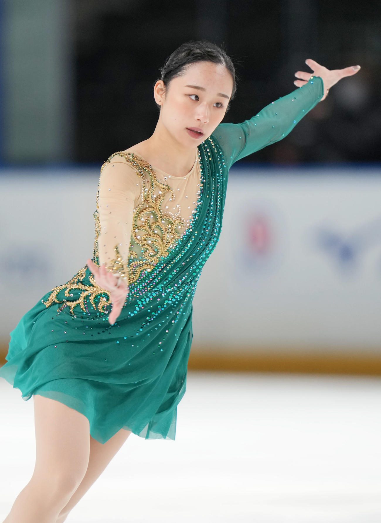 成年女子フリーで演技を見せる山下（愛知）（撮影・狩俣裕三）