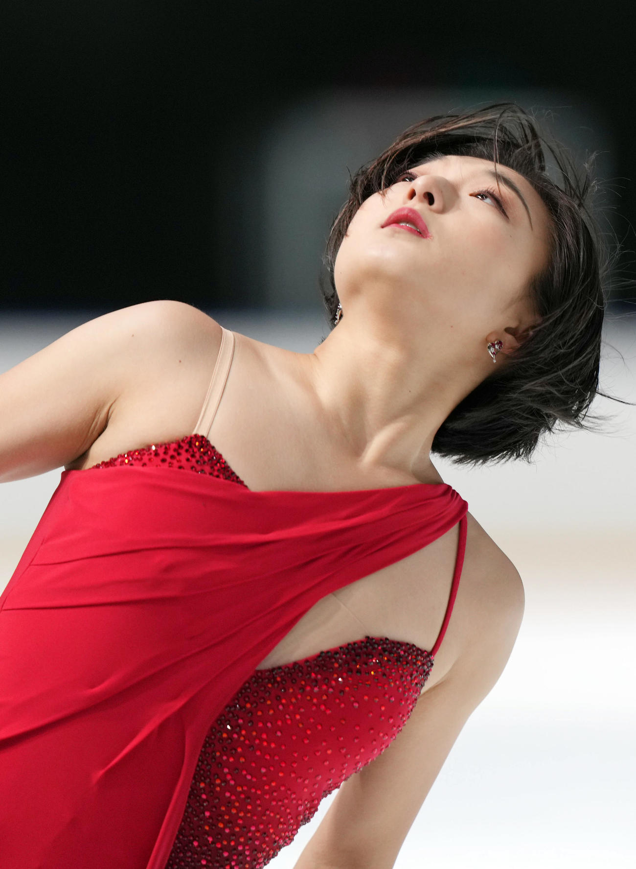 成年女子フリーで演技を見せる坂本（兵庫）（撮影・狩俣裕三）