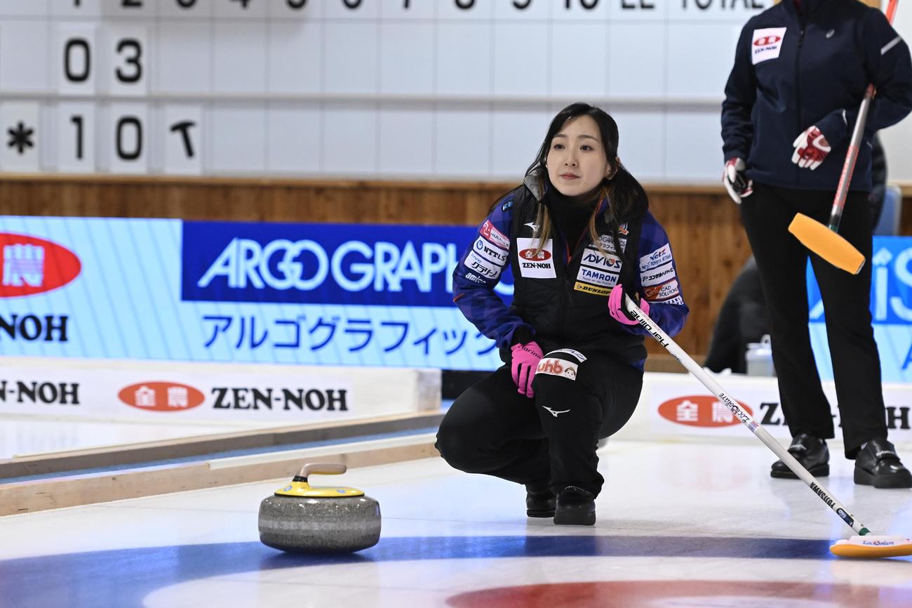 東京都協会戦、ロコ・ソラーレの藤沢五月（C）JCA IDE