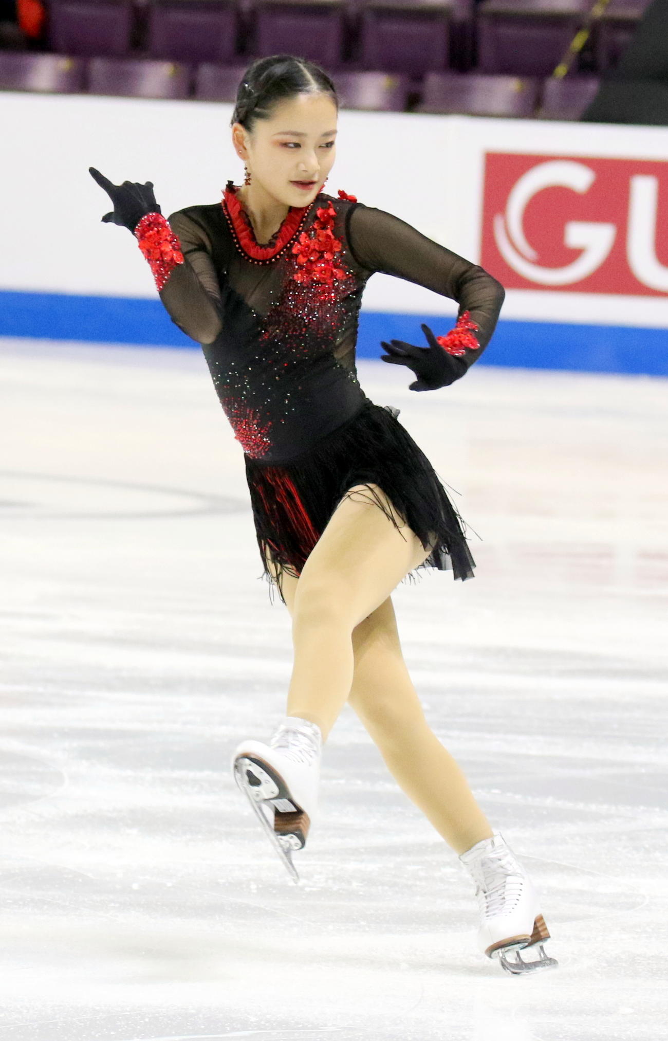 フィギュアスケート4大陸選手権　女子SPで演技する渡辺倫果（撮影・木下淳）