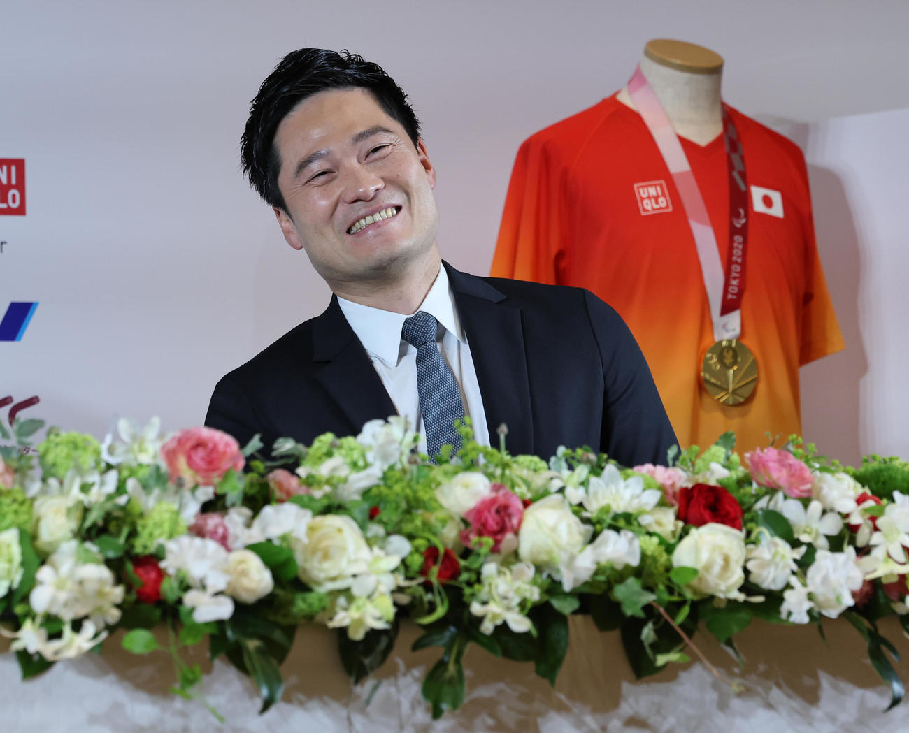 引退会見を行う国枝慎吾（撮影・野上伸悟）