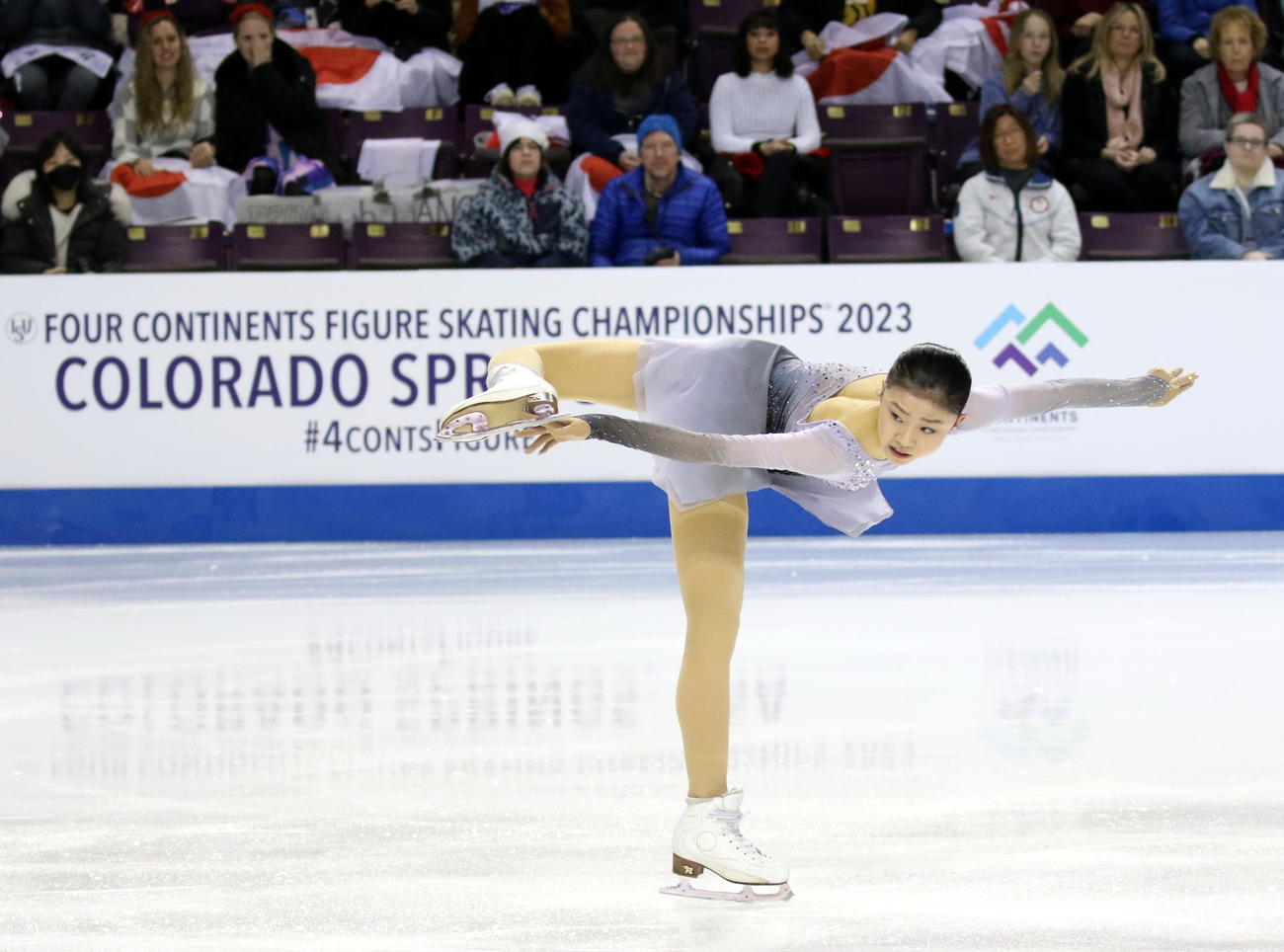 フィギュアスケート4大陸選手権　女子SPで演技する千葉百音（撮影・木下淳）