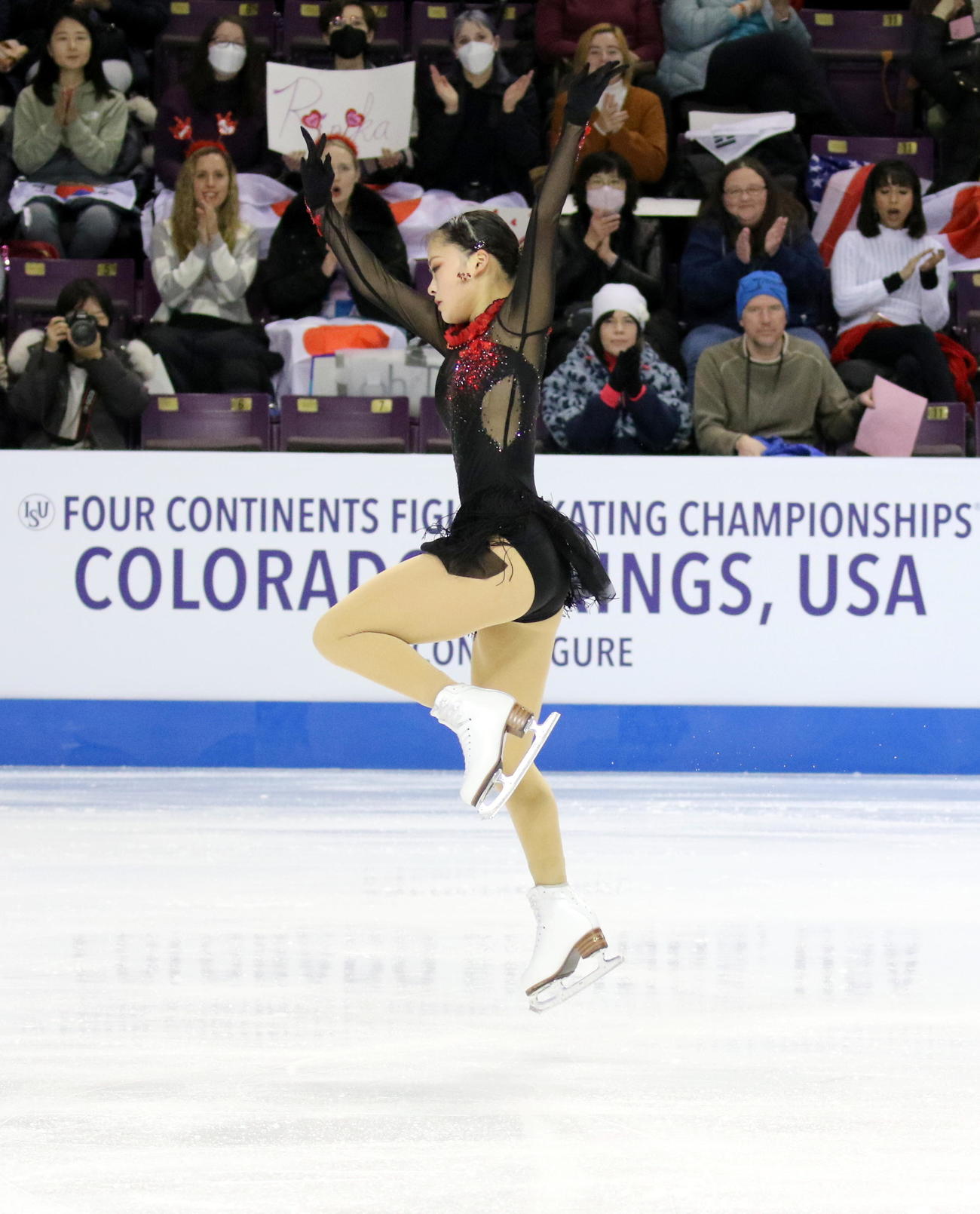 フィギュアスケート4大陸選手権　女子SPで演技する渡辺倫果（撮影・木下淳）