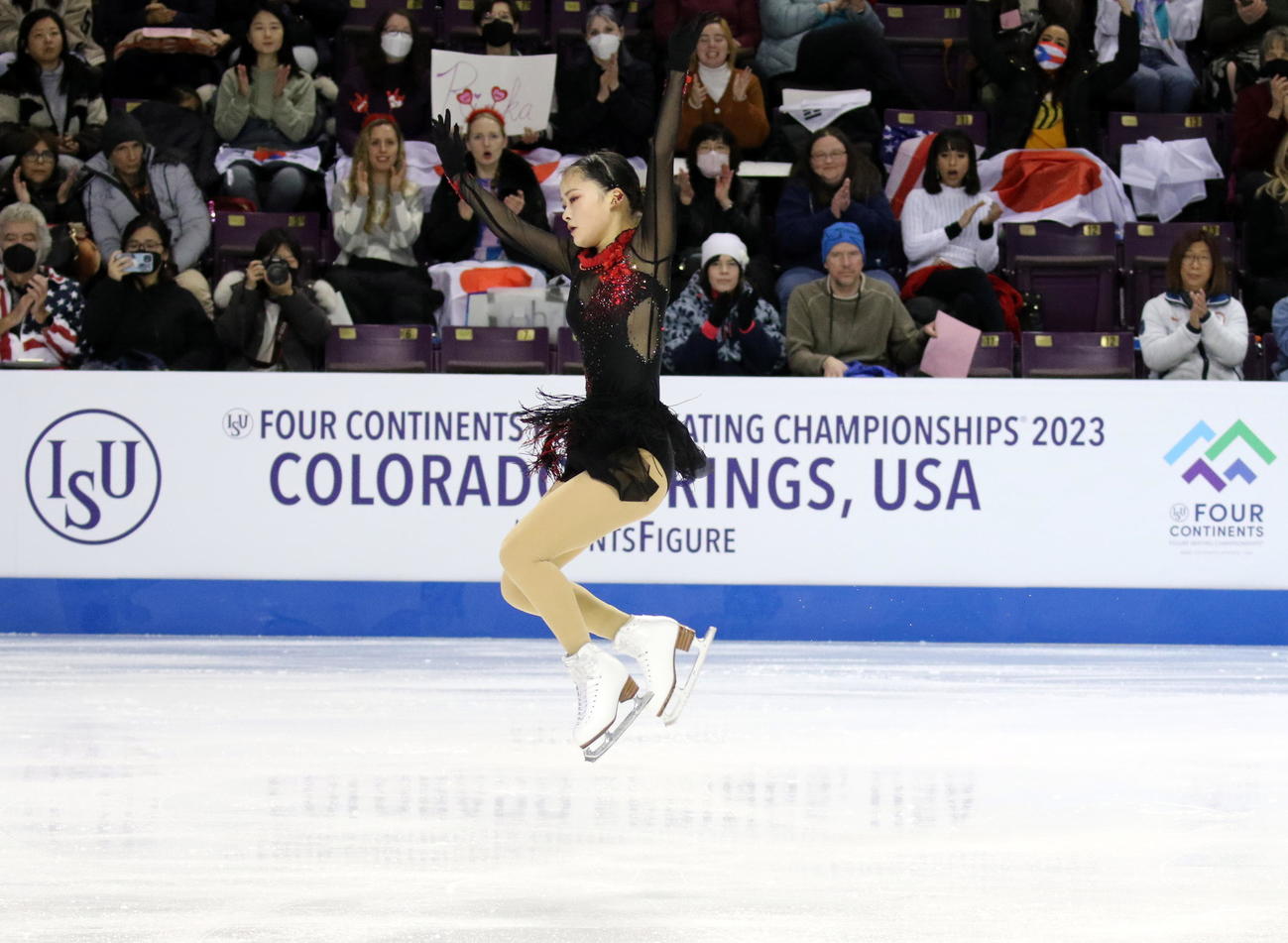 フィギュアスケート4大陸選手権　女子SPで演技する渡辺倫果（撮影・木下淳）