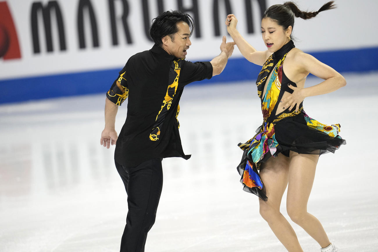 4大陸選手権に出場した「かなだい」村元哉中（右）高橋大輔組（AP）