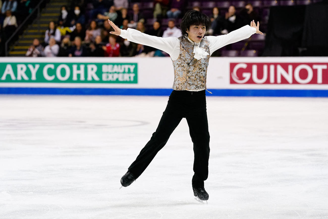 4大陸選手権で初優勝した三浦佳生の演技（ロイター）