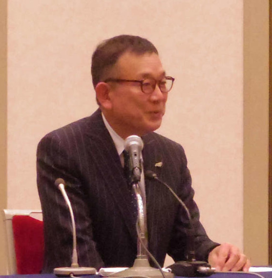 バドミントン協会新副会長の村井満氏＝2023年1月22日
