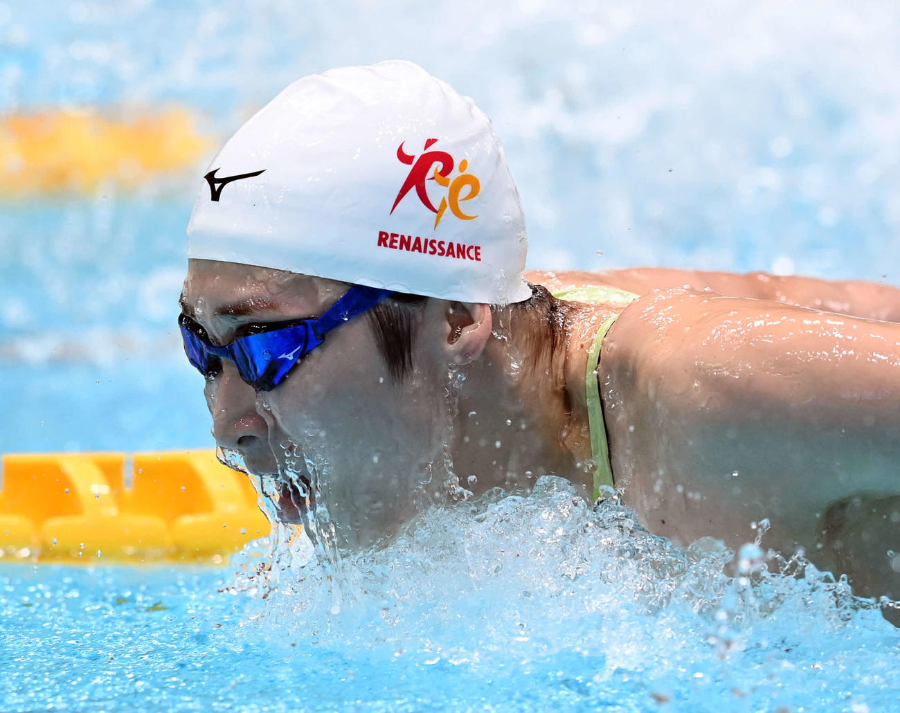 女子100メートルバタフライ　59秒36で予選を4位で通過した池江（撮影・たえ見朱実）