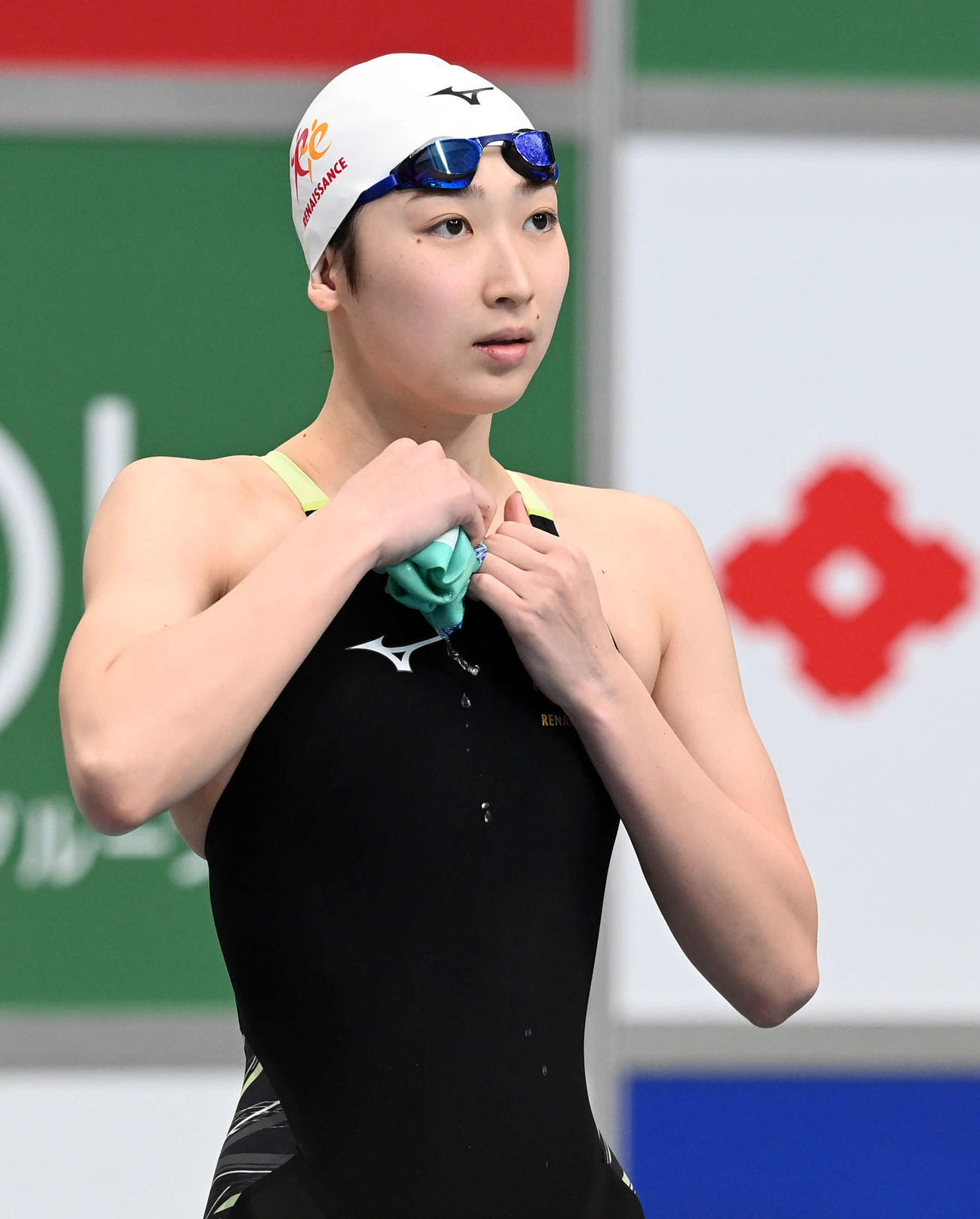 女子100メートルバタフライ　59秒36で予選を4位で通過した池江（撮影・たえ見朱実）