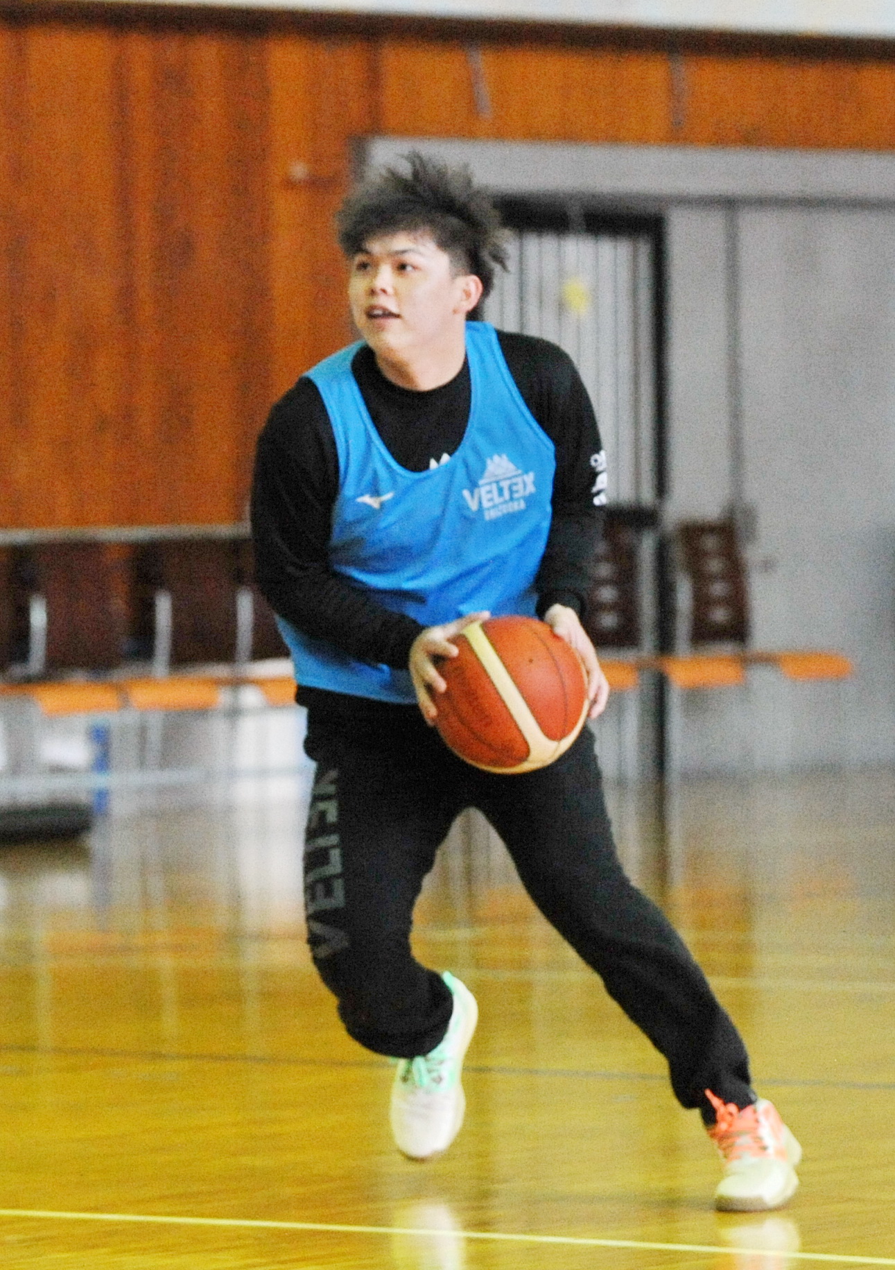 軽快な動きで練習に励むSG山田　