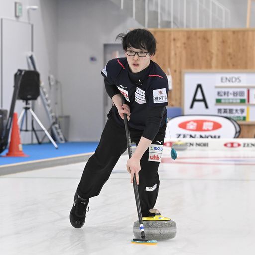 松村千・谷田組との準々決勝に臨む稲場（C）JCA IDE
