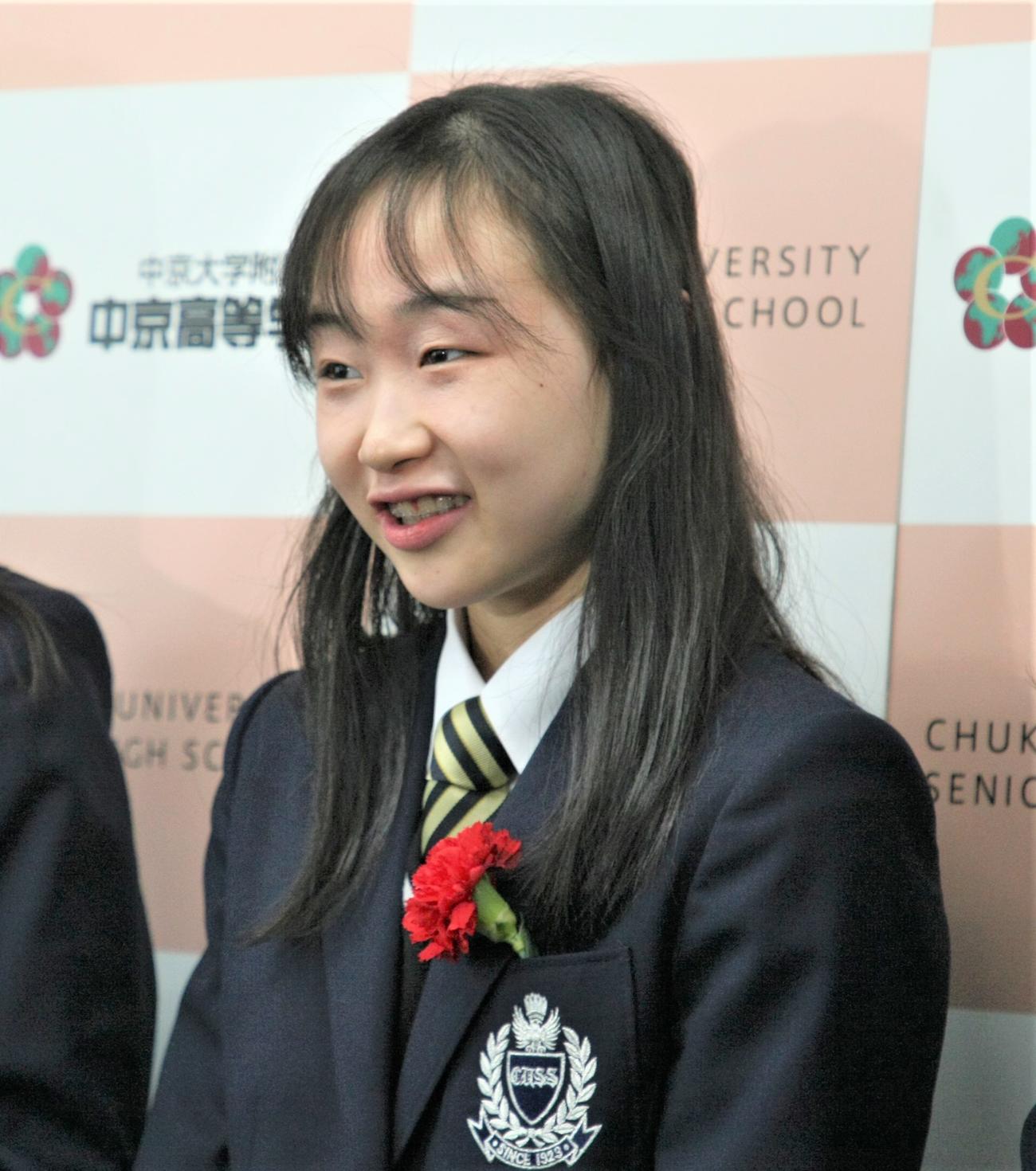 中京大中京高の卒業式に出席した松生（撮影・藤塚大輔）