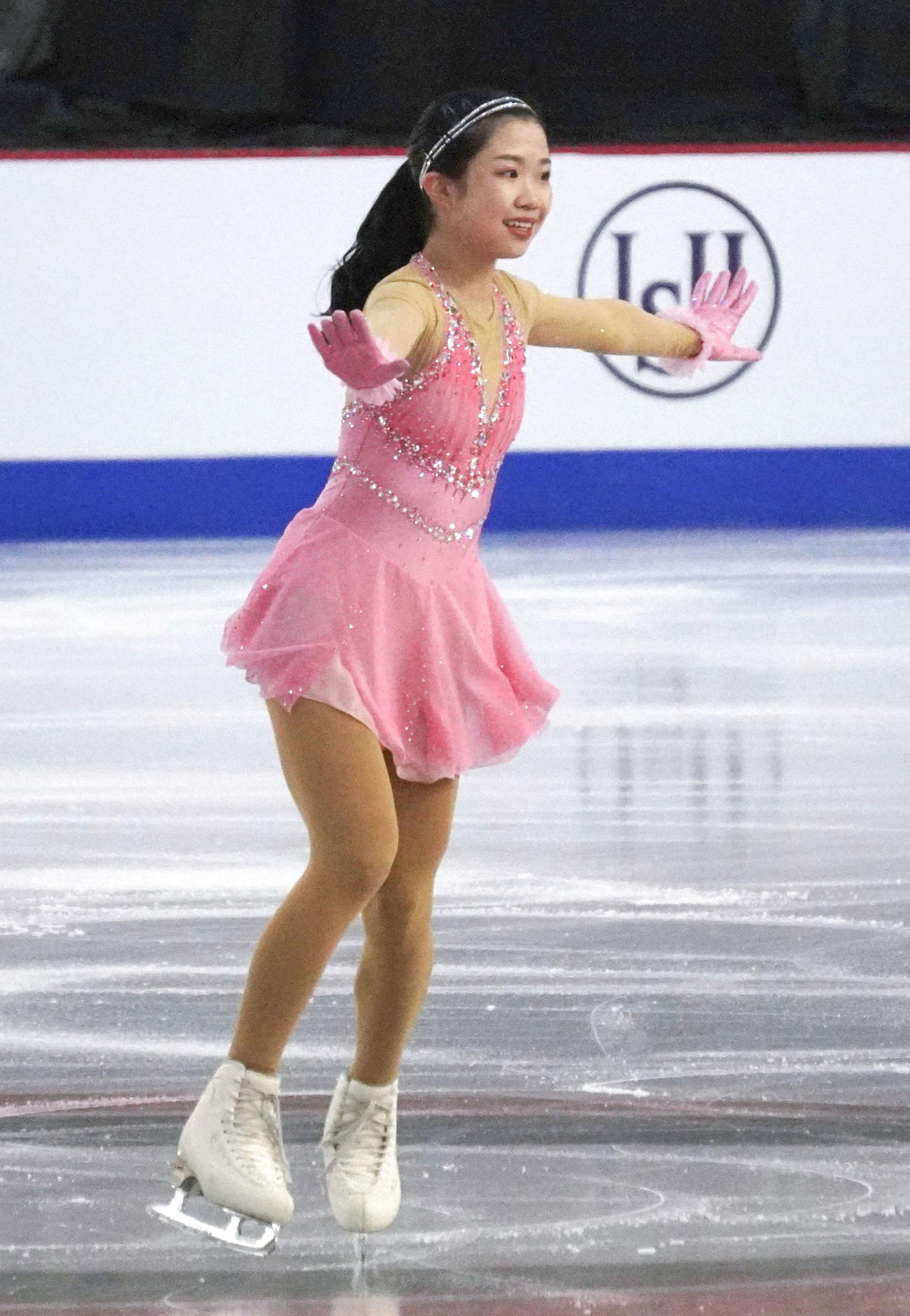 女子SPで3位につけた中井亜美（共同）
