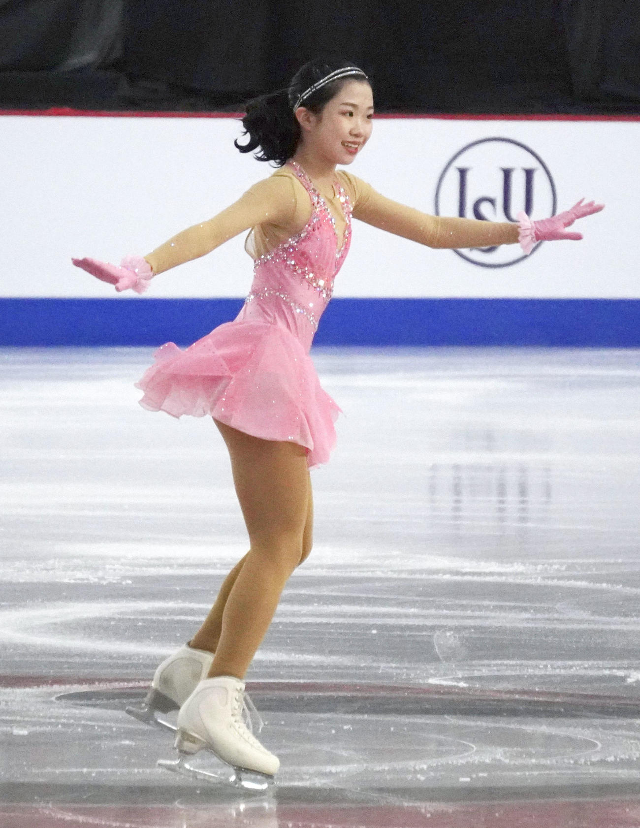 女子SPで3位につけた中井亜美（共同）