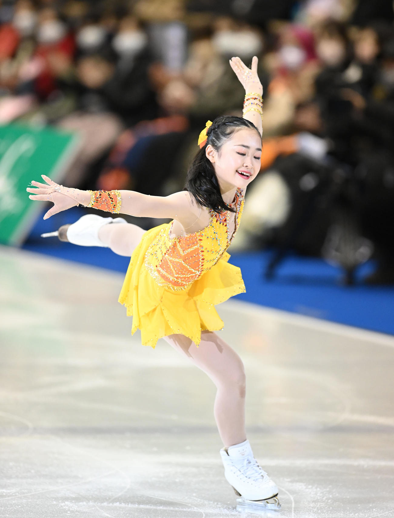 華麗な演技を披露する島田麻央（2023年1月撮影）