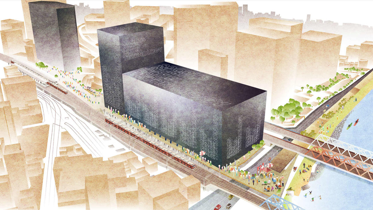 28年の開業が発表された川崎市の新アリーナ（C）DeNA