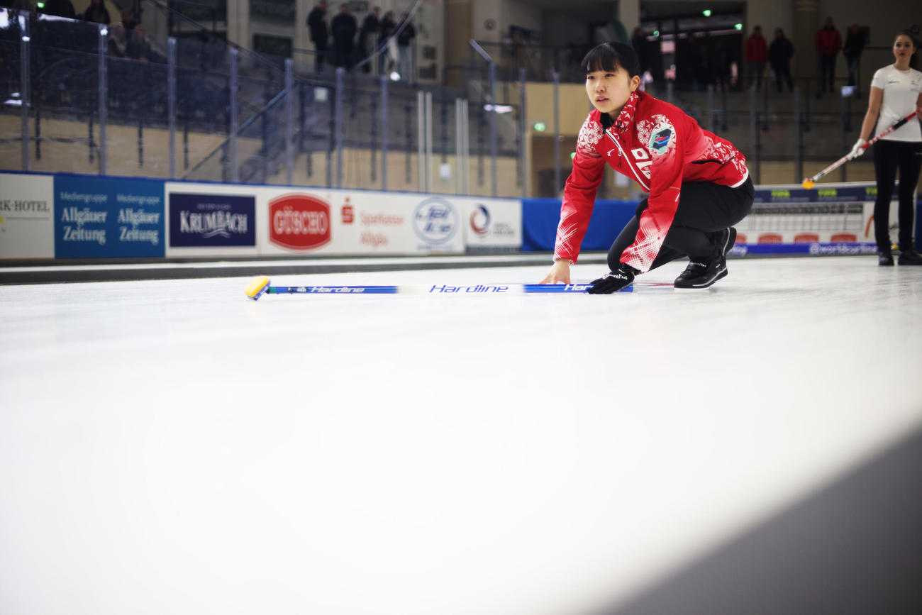 準決勝のスイス戦に臨んだ日本代表の三浦（C）WCF／STEPHEN FISHER