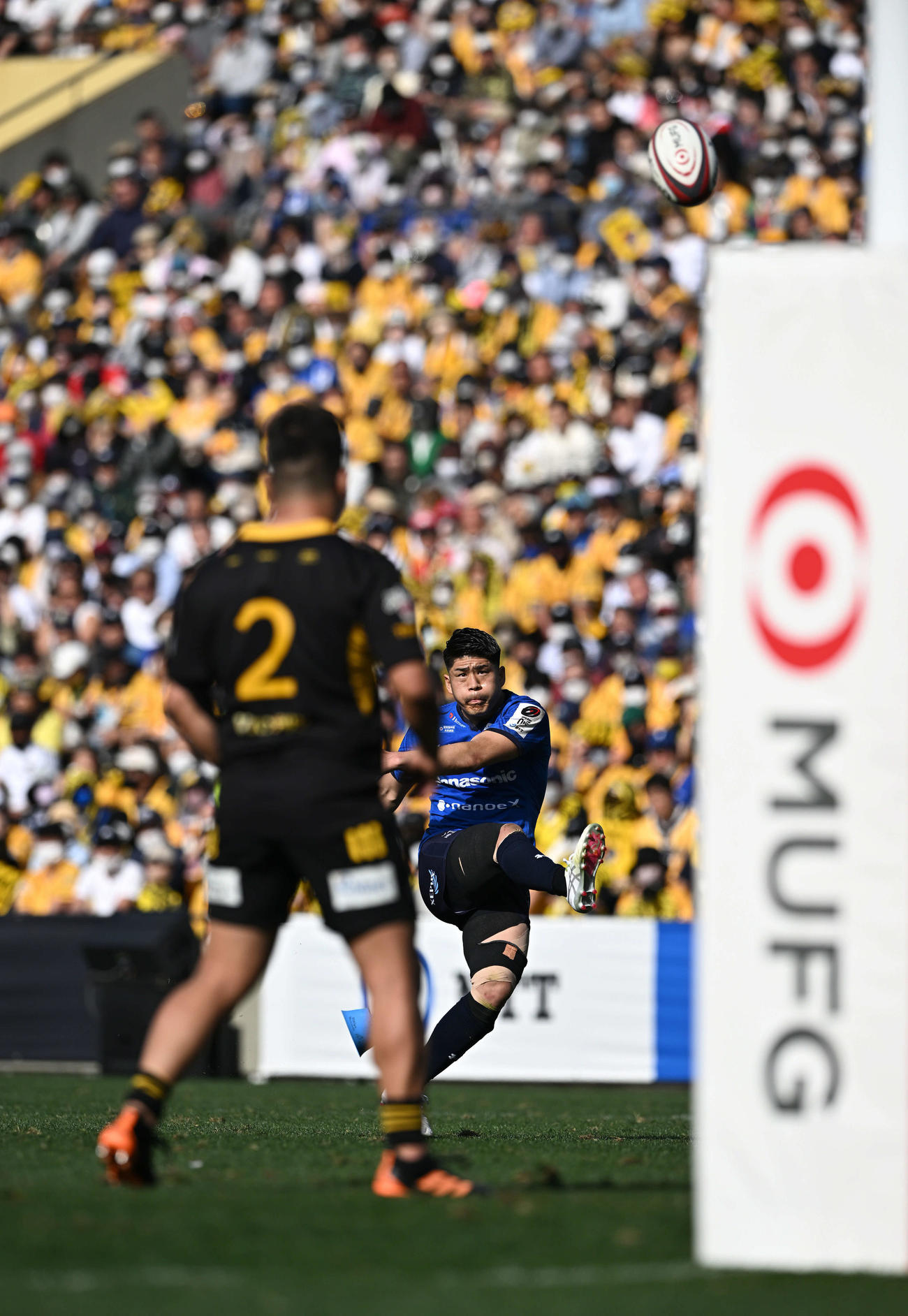東京SG対埼玉　前半、ゴールを決める埼玉SO松田（撮影・滝沢徹郎）